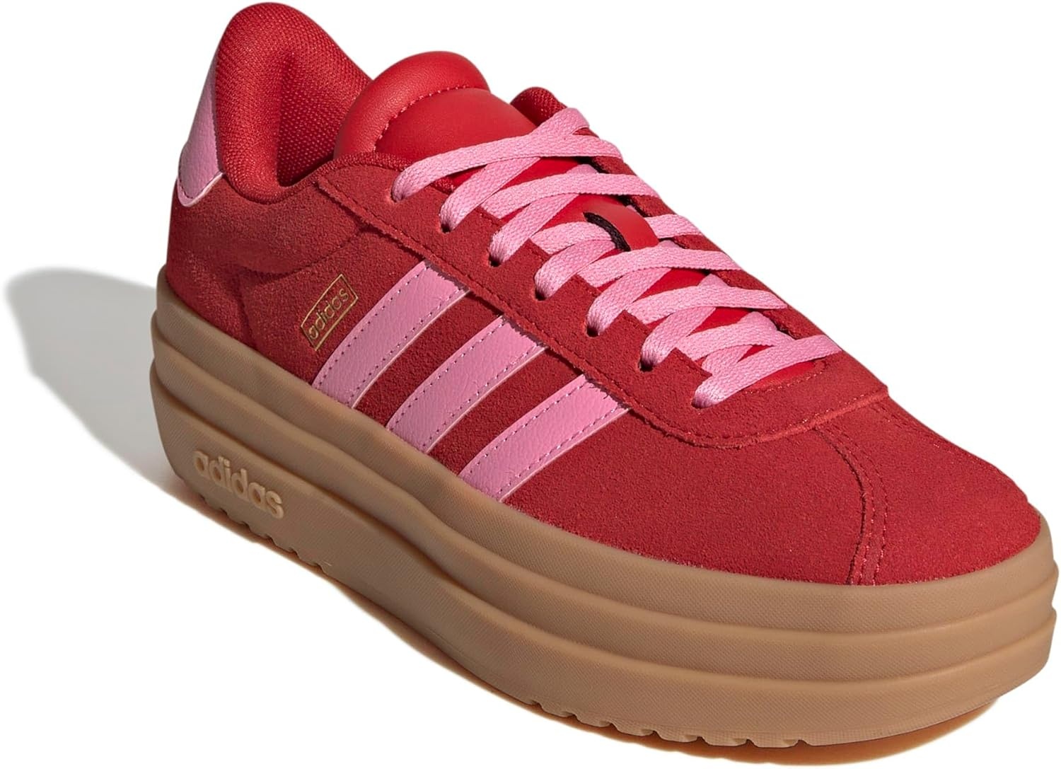 image:imageAdidas UnisexChild Vl Court BoldBetter ScarletBliss PinkGold Metallic