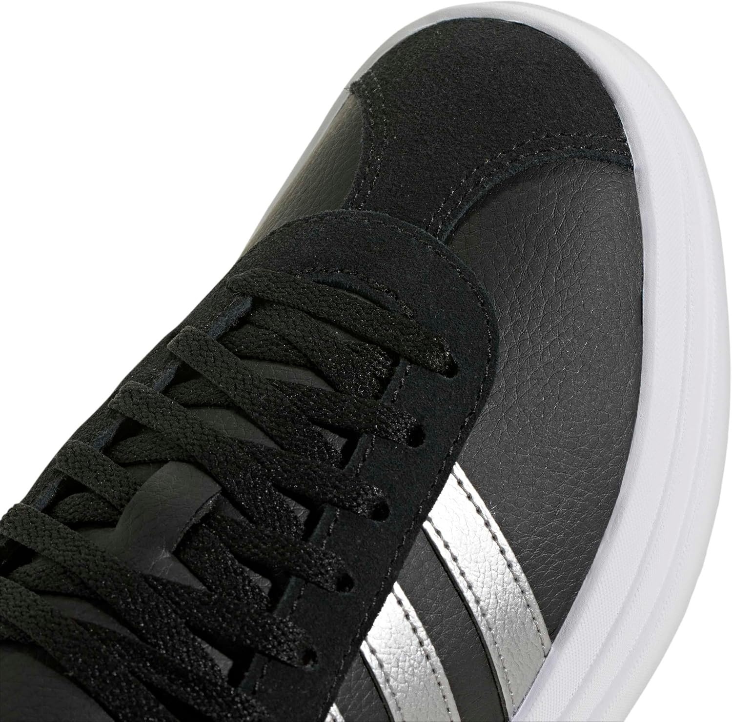 image:imageAdidas UnisexChild Vl Court BoldBlackSilver MetallicWhite