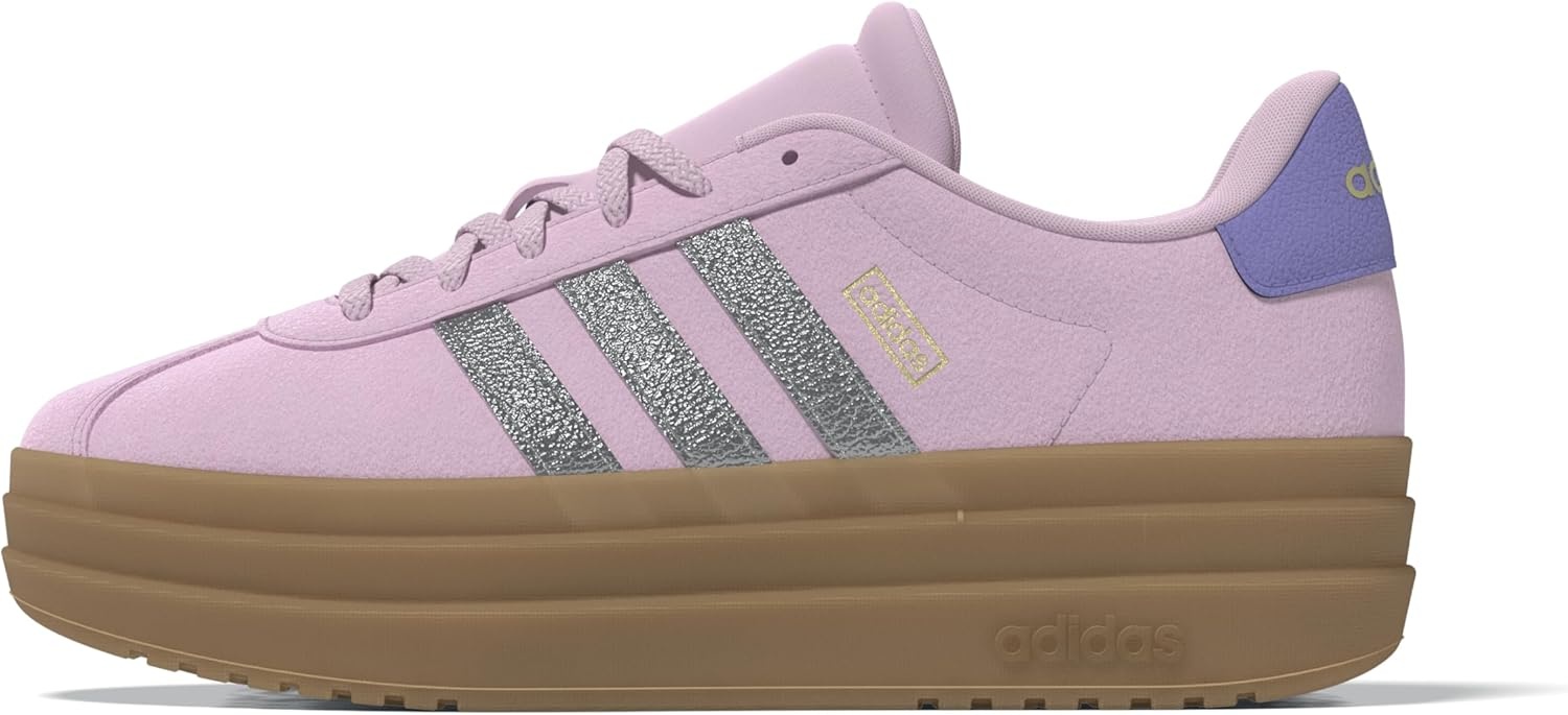 image:imageAdidas UnisexChild Vl Court BoldClear PinkSilver MetallicGold Metallic
