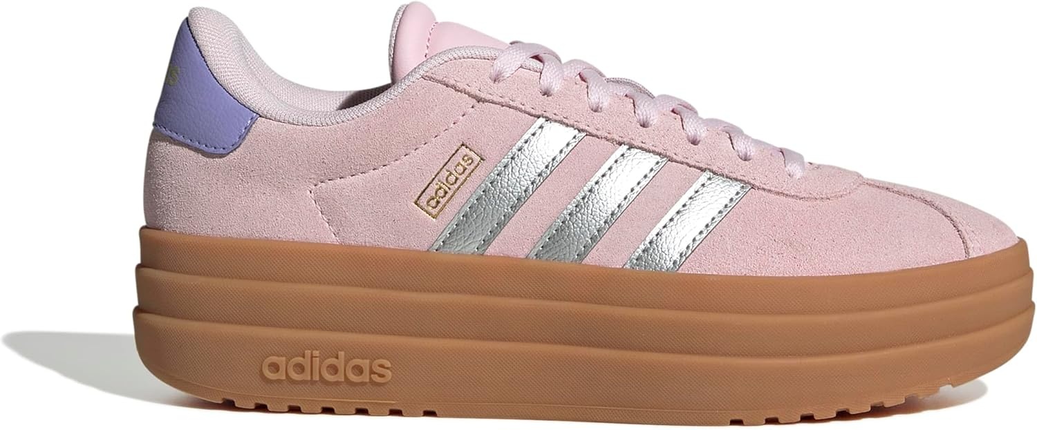 image:imageAdidas UnisexChild Vl Court BoldClear PinkSilver MetallicGold Metallic