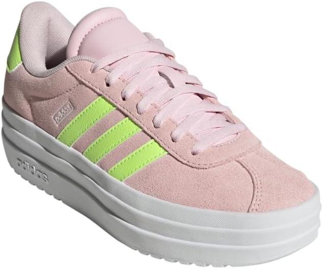 image:imageAdidas UnisexChild Vl Court BoldClear PinkYellowWhite