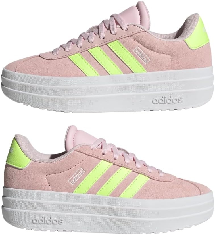 image:imageAdidas UnisexChild Vl Court BoldClear PinkYellowWhite