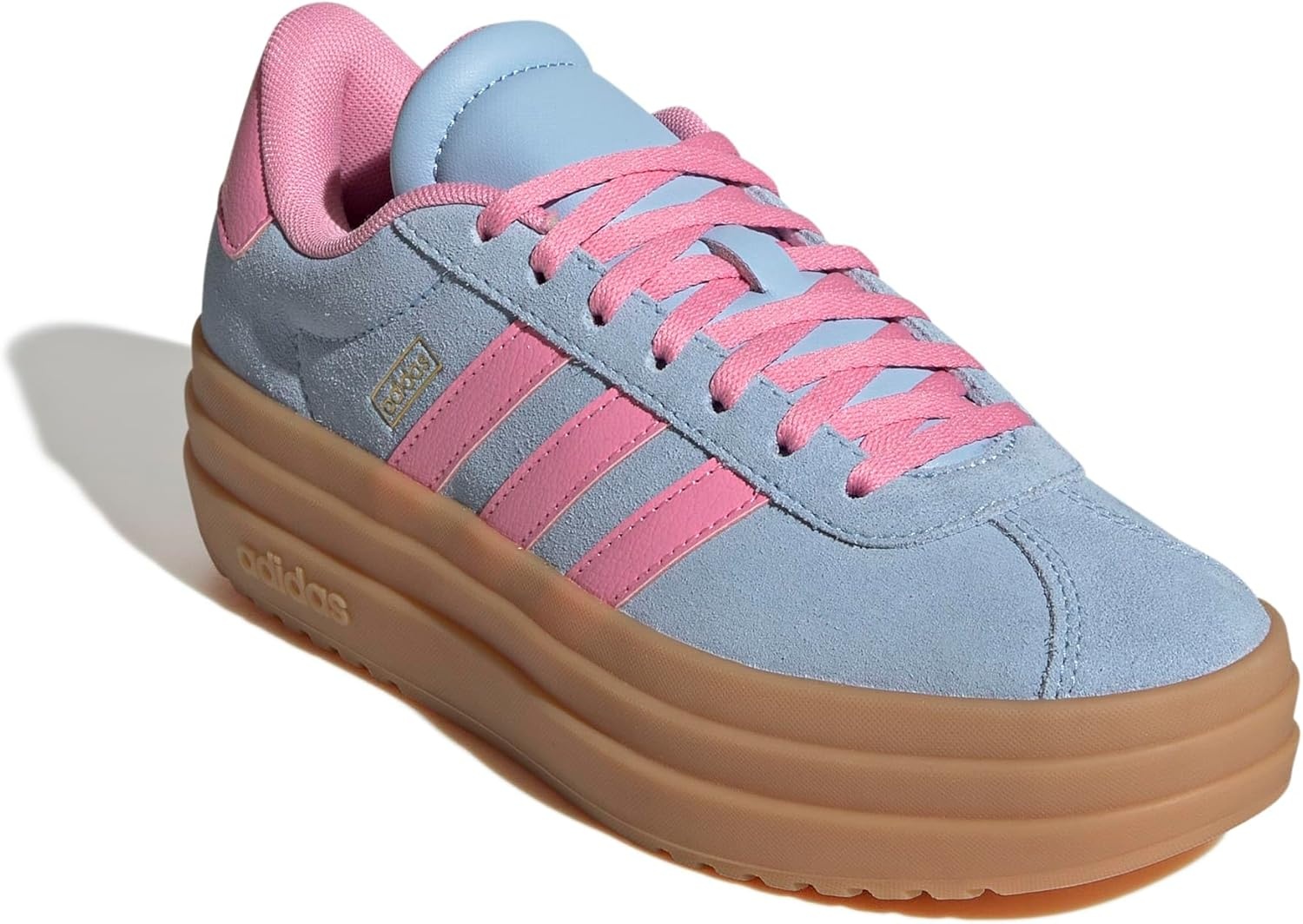 image:imageAdidas UnisexChild Vl Court BoldClear SkyBliss PinkGold Metallic