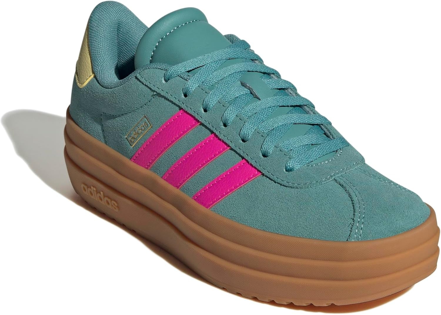 image:imageAdidas UnisexChild Vl Court BoldPowder TealShock PinkPowder Yellow