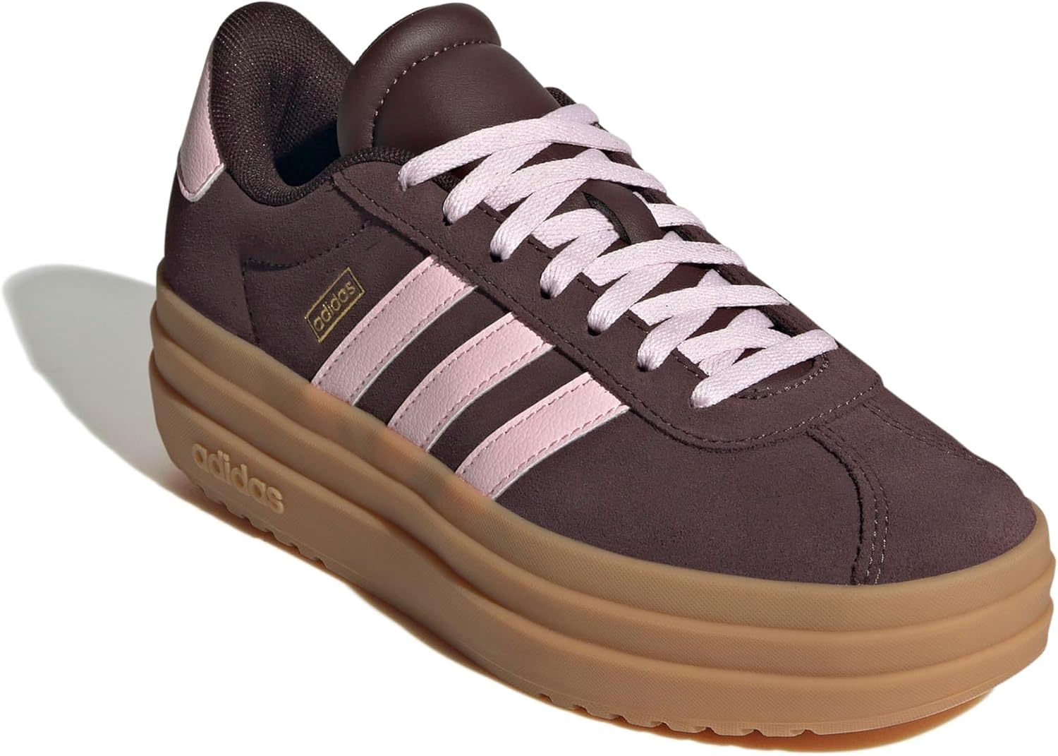 image:imageAdidas UnisexChild Vl Court BoldShadow BrownClear PinkGold Metallic