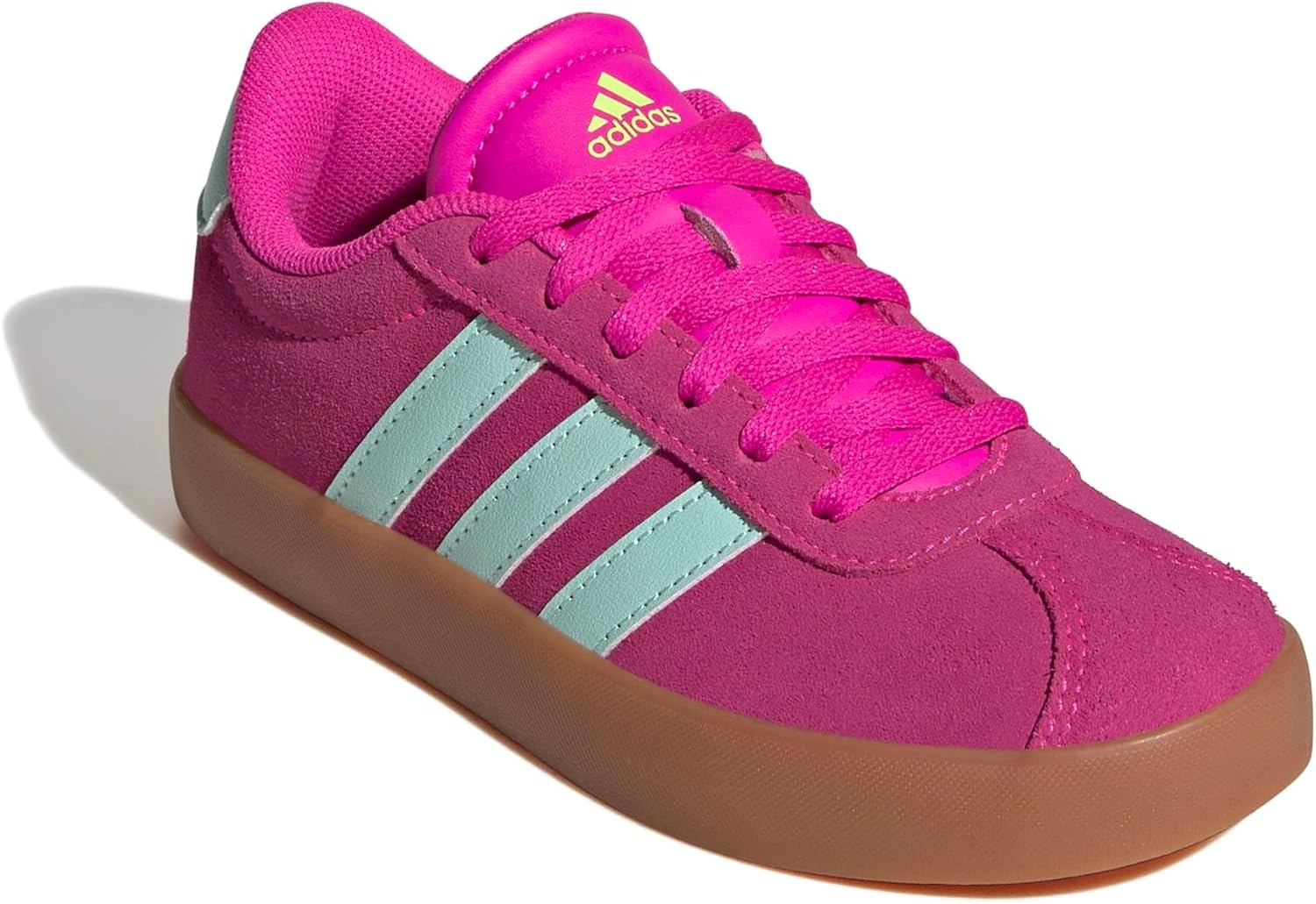 image:imageAdidas UnisexChild Vl Court BoldShock PinkSemi Flash AquaLucid Lemon