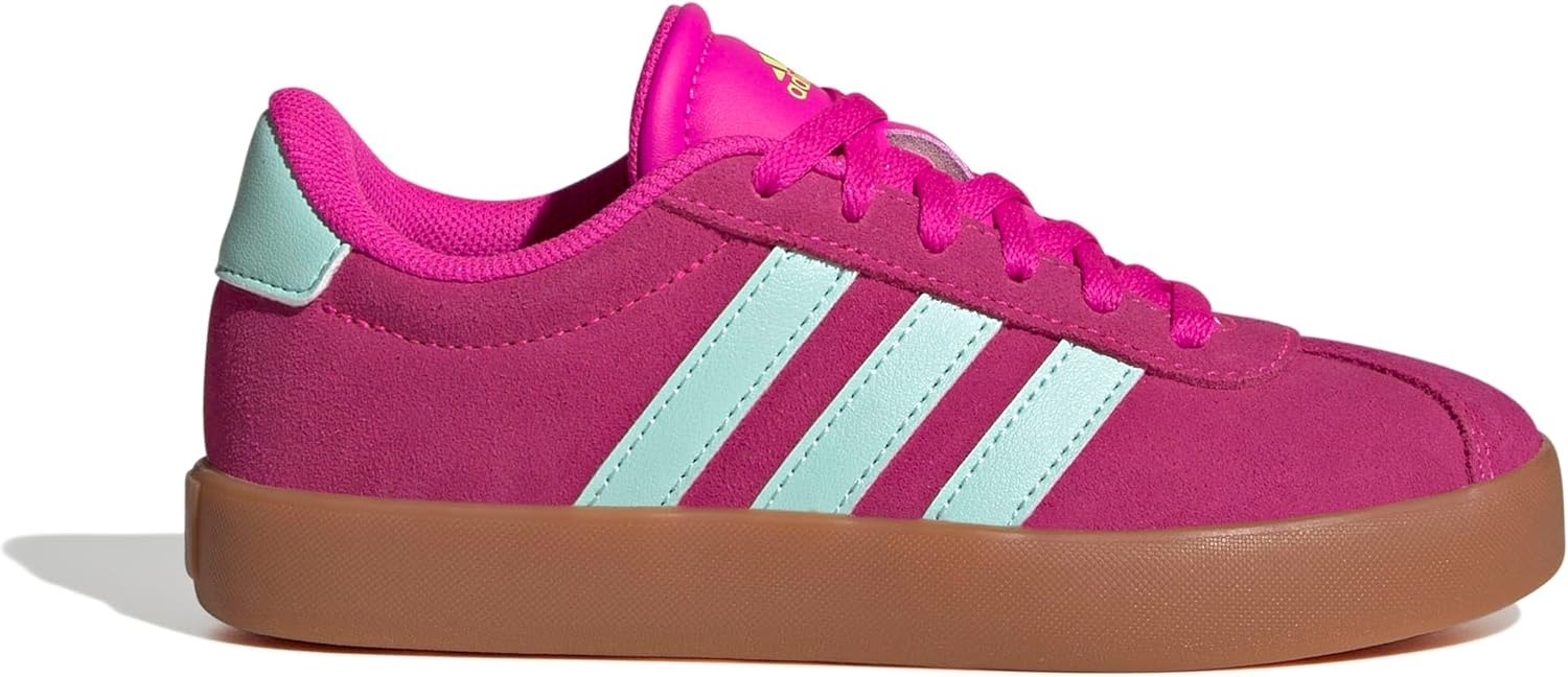 image:imageAdidas UnisexChild Vl Court BoldShock PinkSemi Flash AquaLucid Lemon