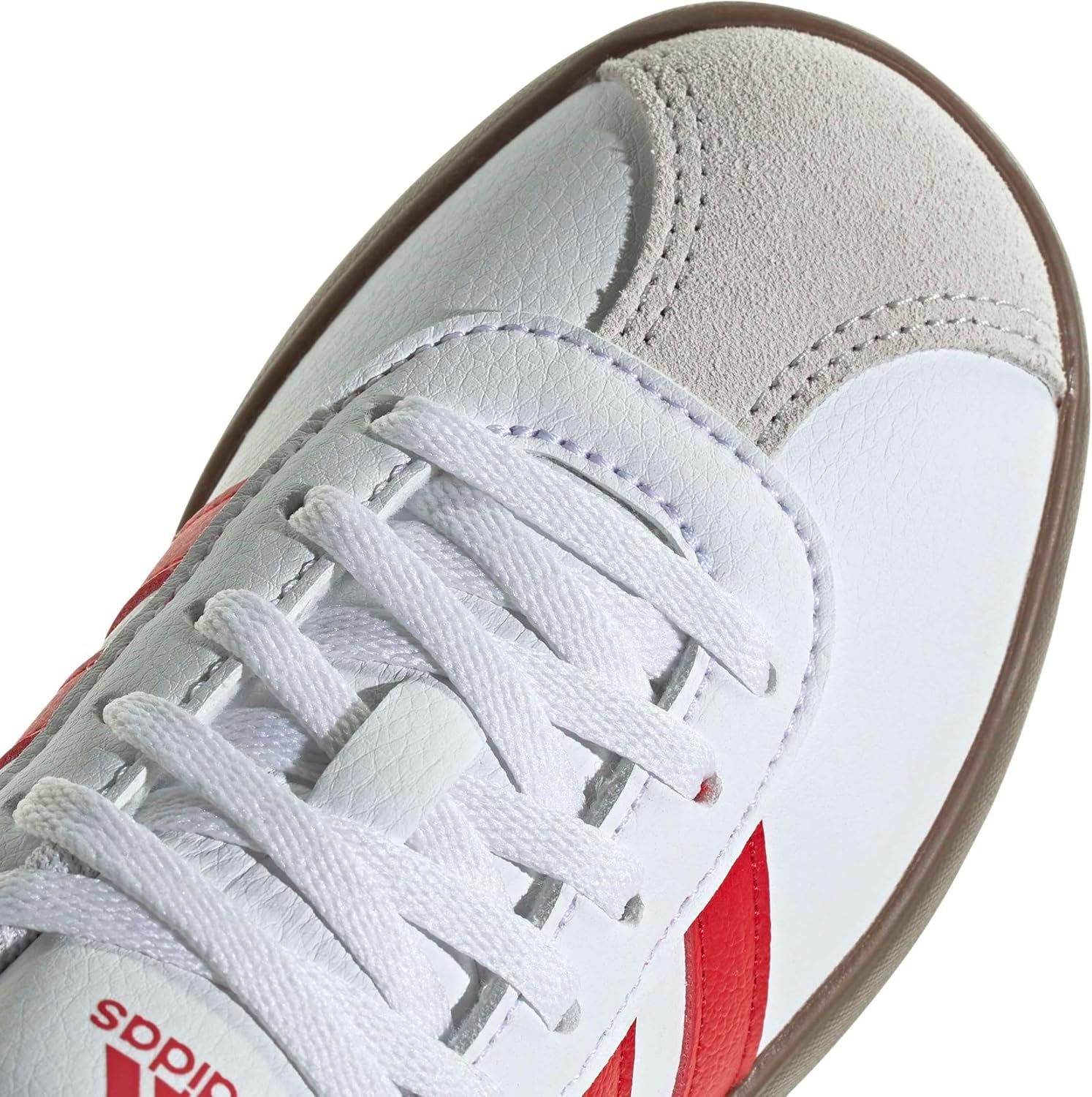 image:imageAdidas UnisexChild Vl Court BoldWhiteBetter ScarletGrey