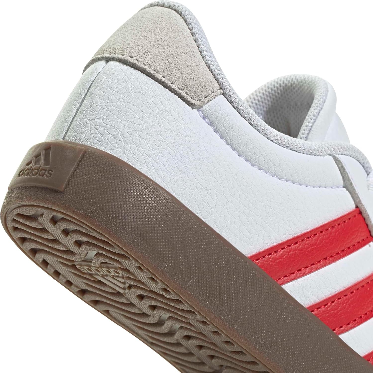 image:imageAdidas UnisexChild Vl Court BoldWhiteBetter ScarletGrey