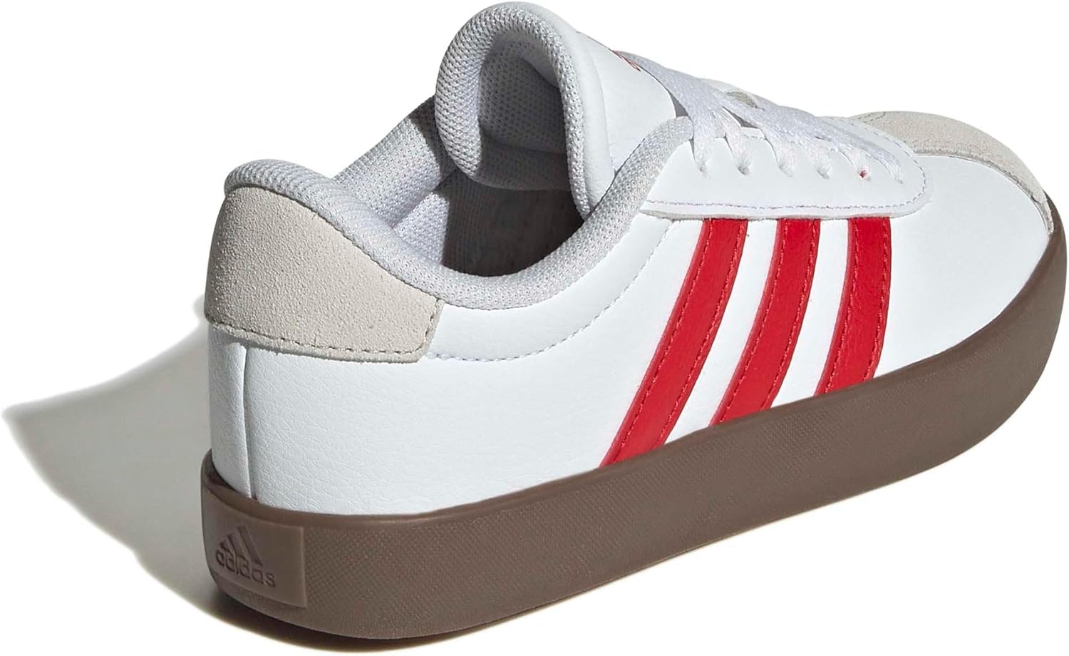image:imageAdidas UnisexChild Vl Court BoldWhiteBetter ScarletGrey