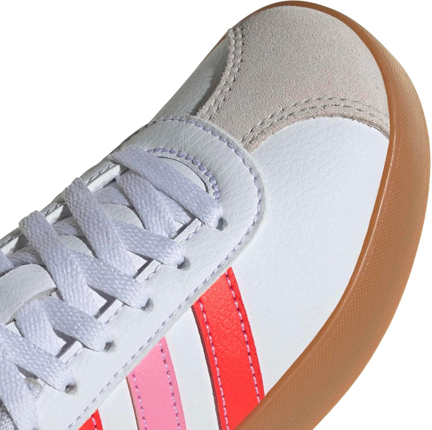 image:imageAdidas UnisexChild Vl Court BoldWhiteBright RedBliss Pink