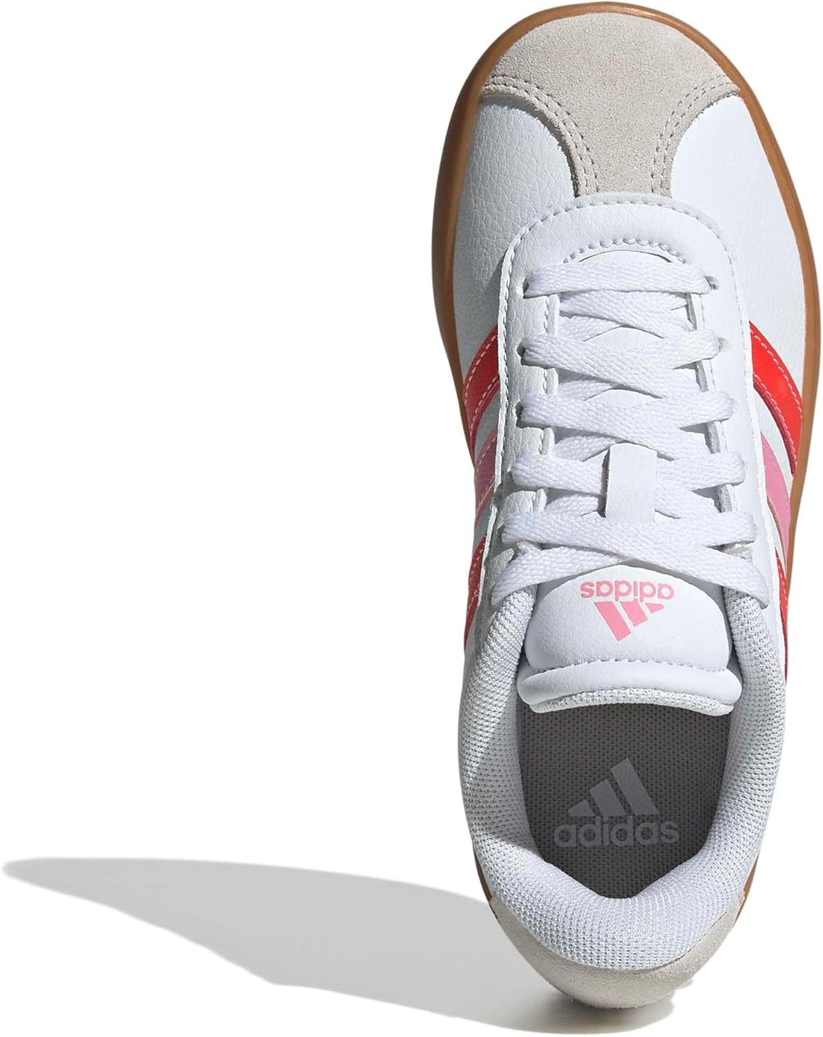 image:imageAdidas UnisexChild Vl Court BoldWhiteBright RedBliss Pink