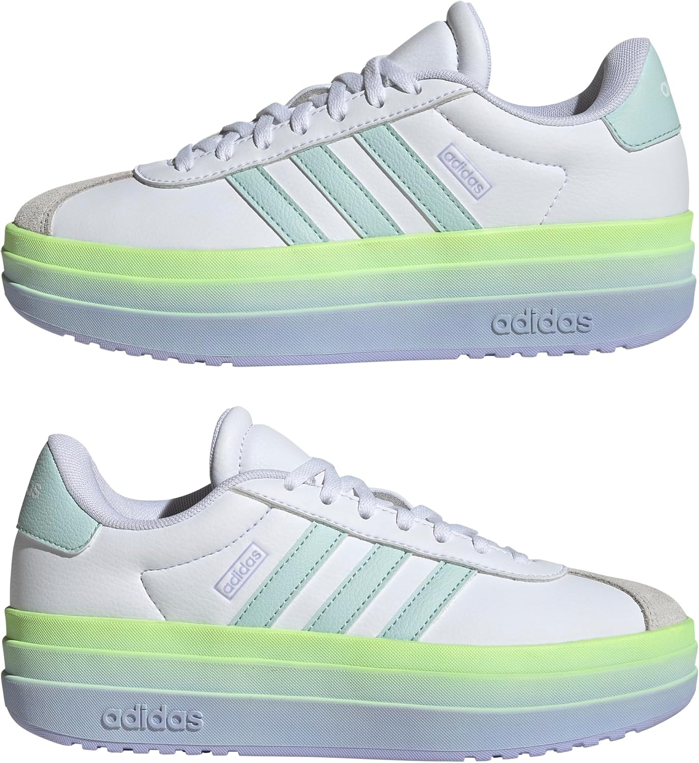 image:imageAdidas UnisexChild Vl Court BoldWhiteHalo MintViolet Tone