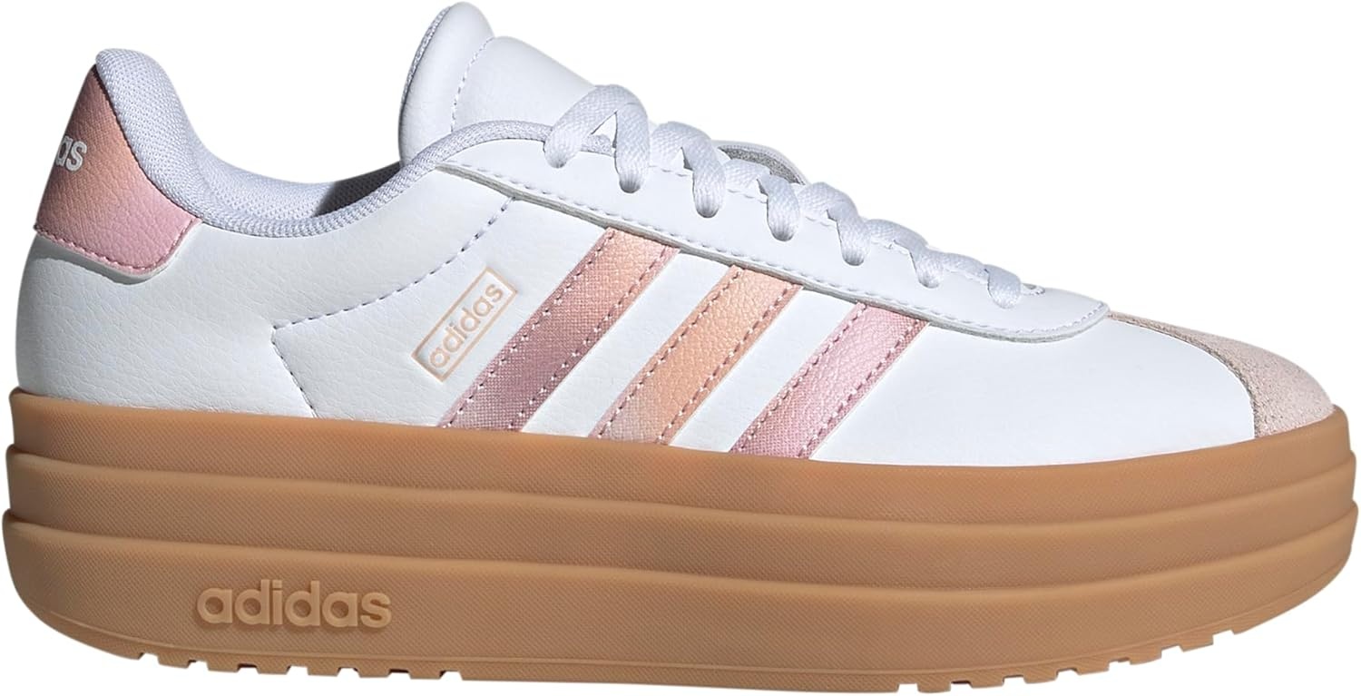 image:imageAdidas UnisexChild Vl Court BoldWhitePowder CoralGum