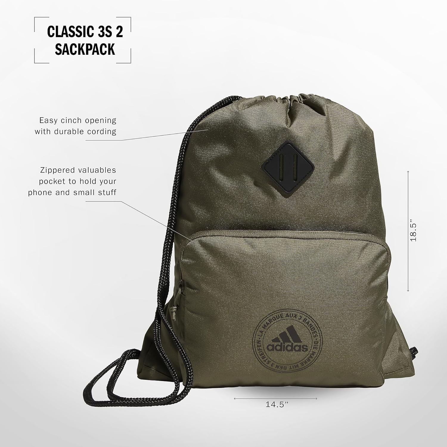 image:imageClassic 3S 20 SackpackOlive Strata GreenBlack