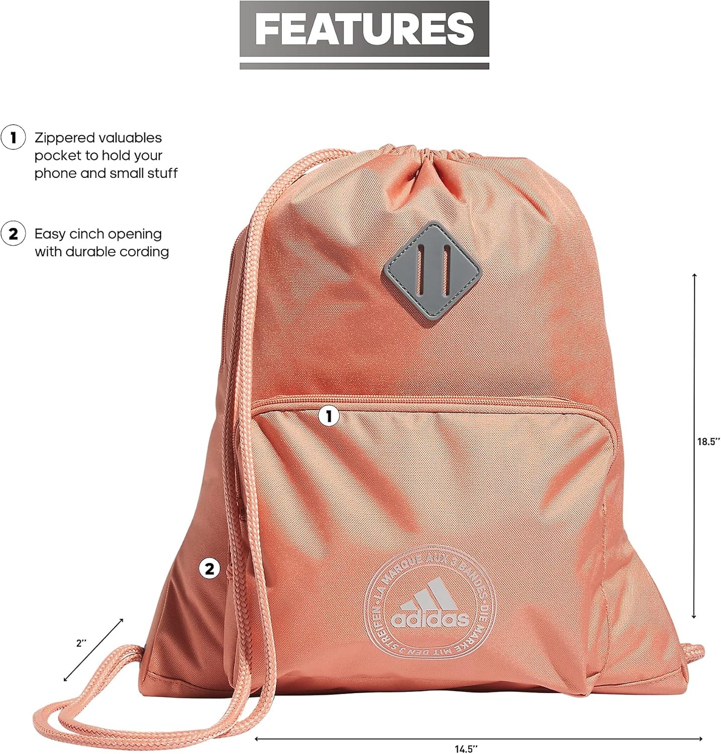 image:imageClassic 3S 20 SackpackWonder ClaySilver Metallic