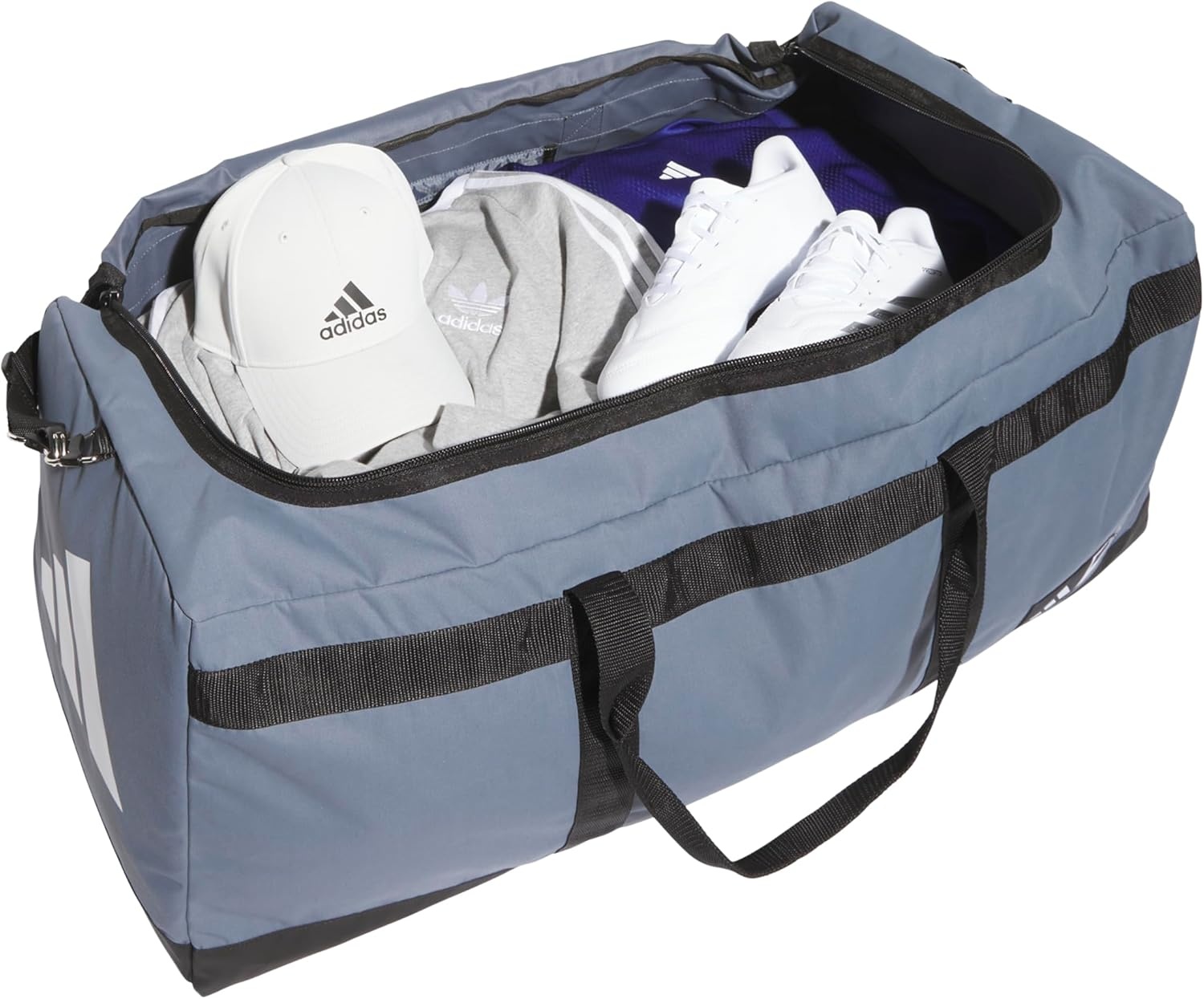 image:imageLocker Room Baseball Duffel BagOnix GreyBlack2