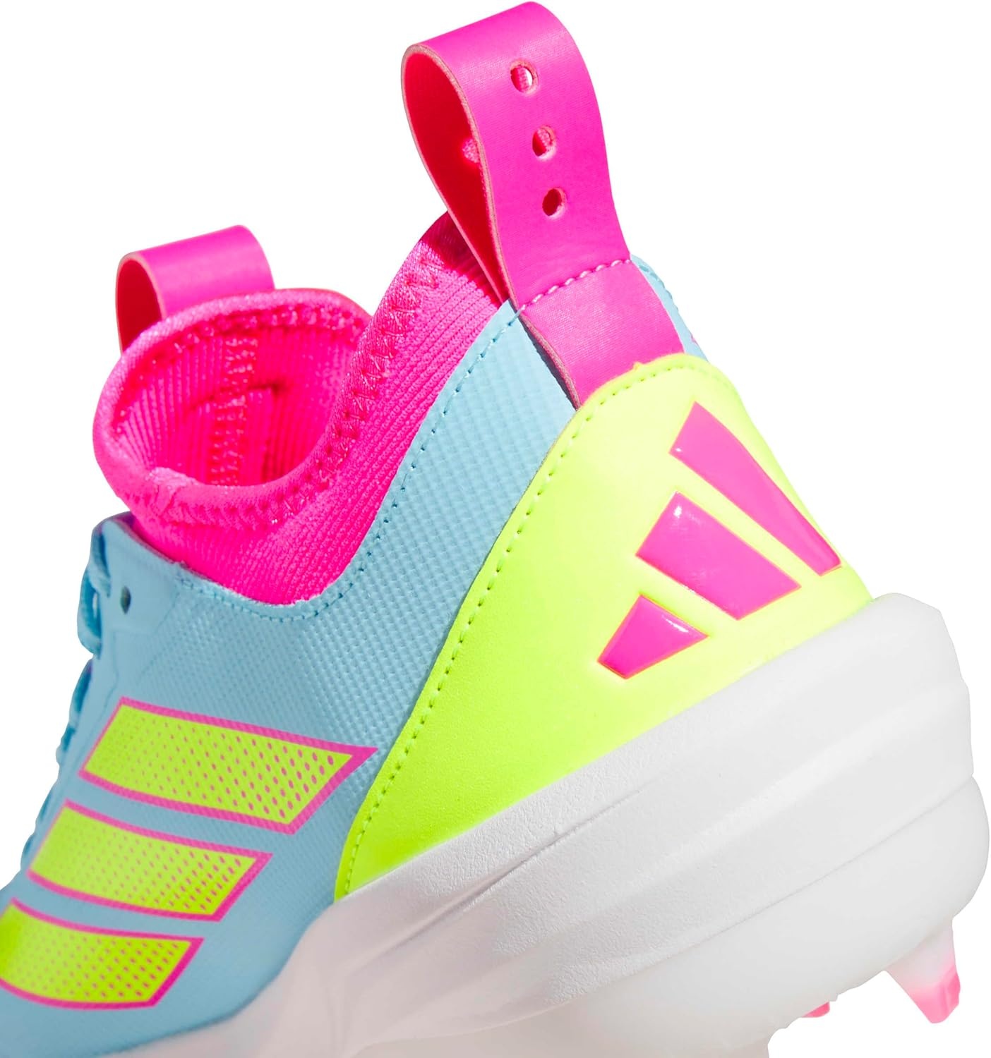 image:imageadidas Adizero Impact 20 TPU Baseball CleatsBliss BlueLucid LemonLucid Pink