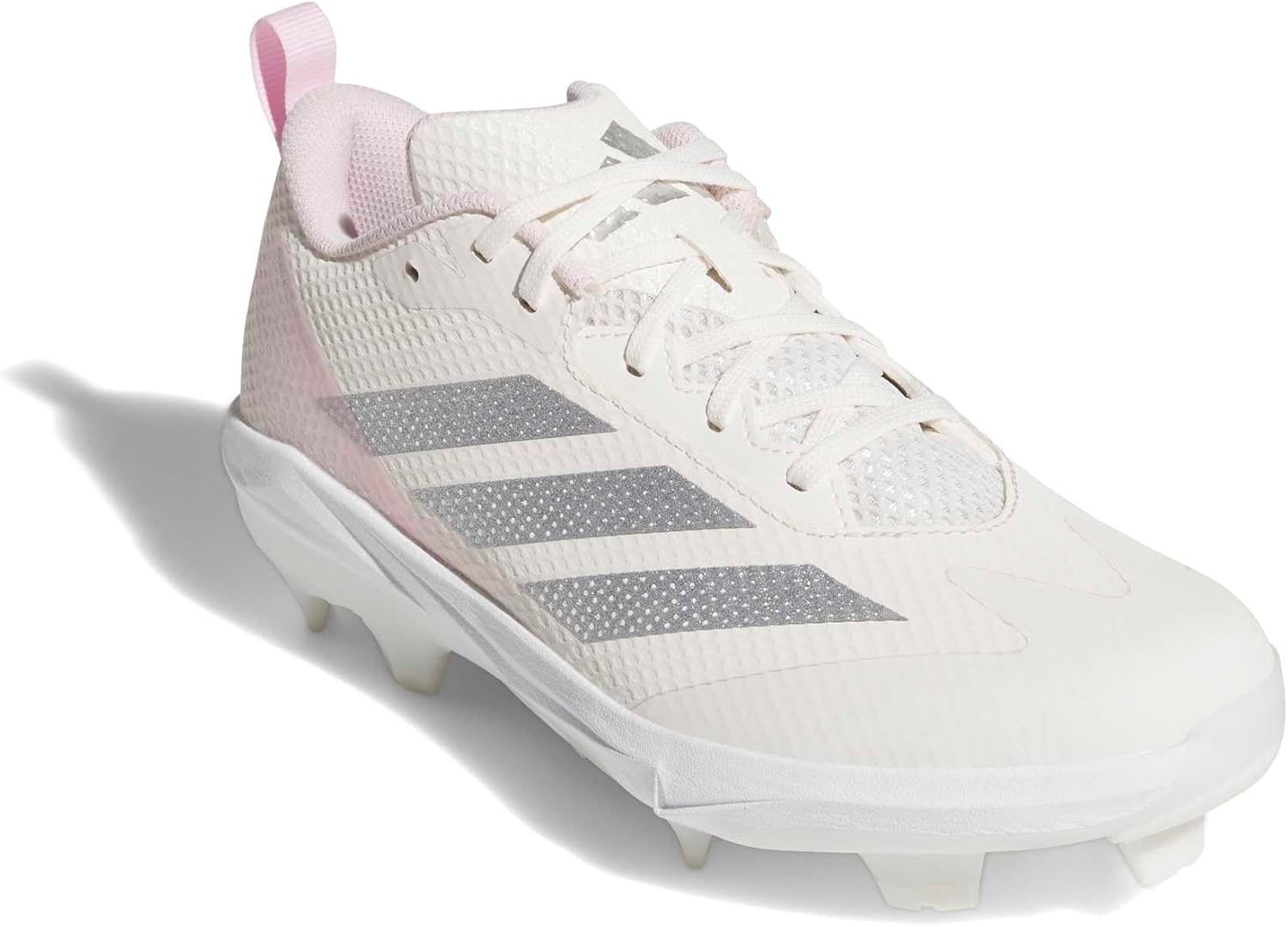 image:imageadidas Adizero Instict TPU 20 Softball CleatsChalk WhiteSilver MetallicClear Pink