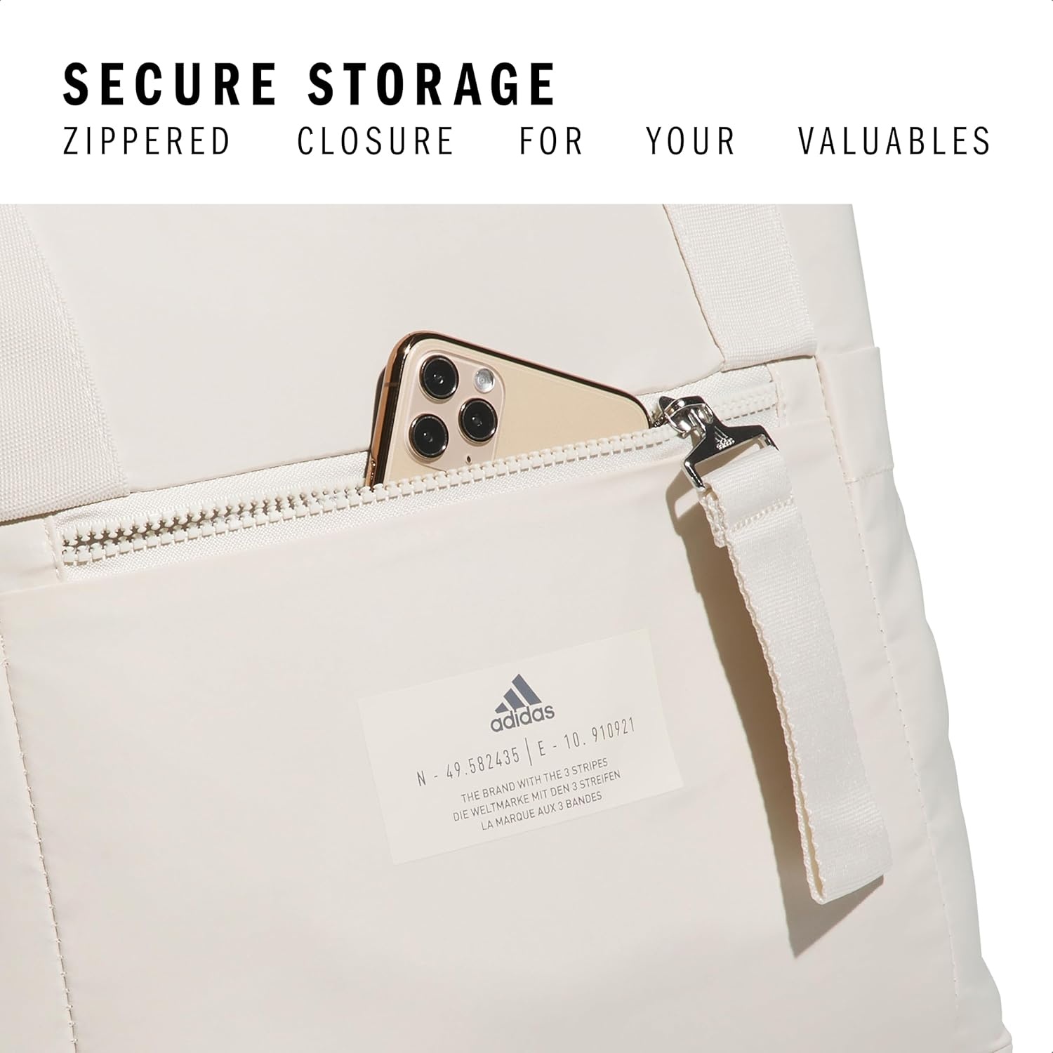 image:imageadidas All Me Tote Bag Everyday Carryall with Crossbody StrapAlumina BeigeGrey Four2