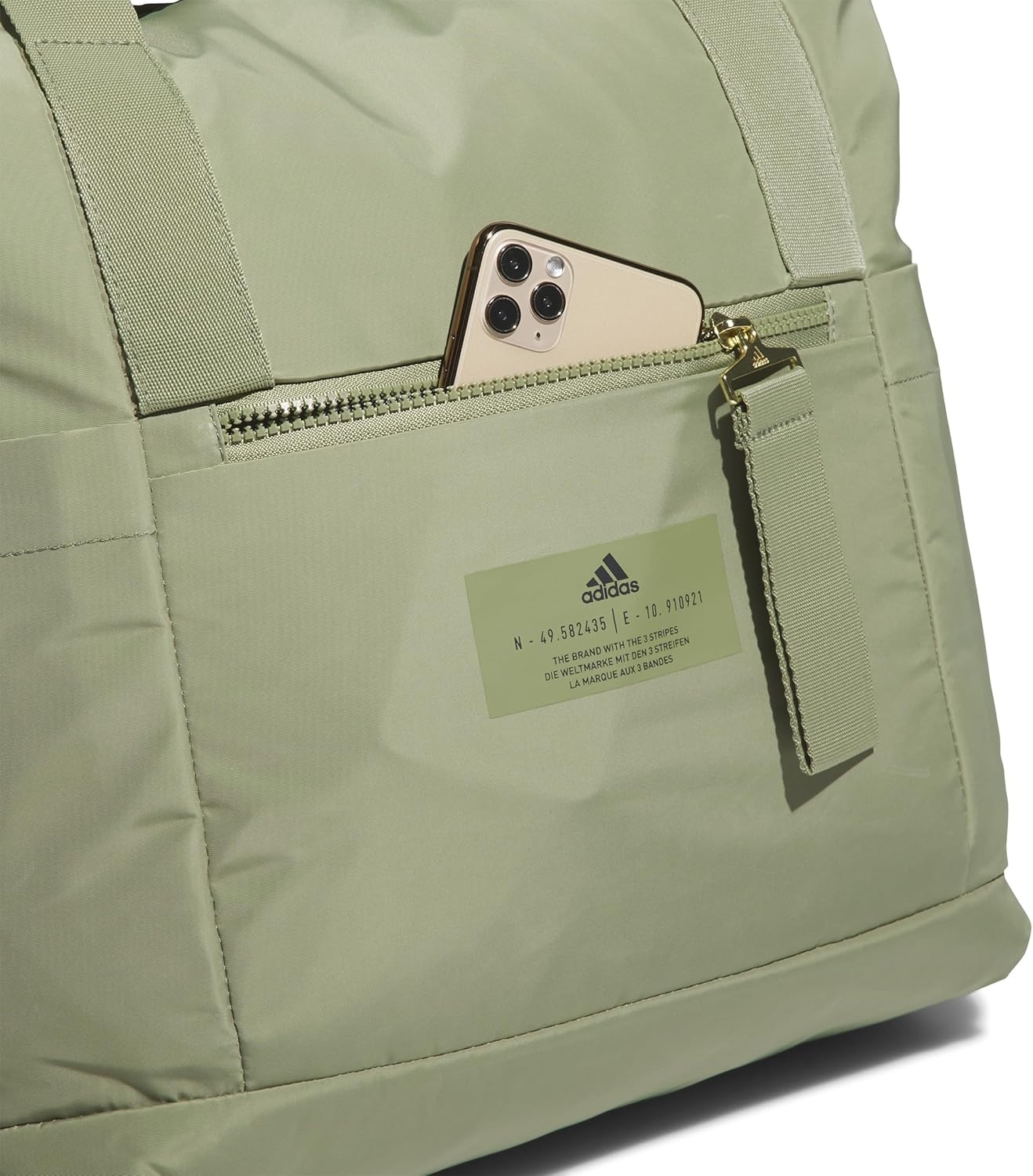 image:imageadidas All Me Tote Bag Everyday Carryall with Crossbody StrapTent GreenGold Metallic