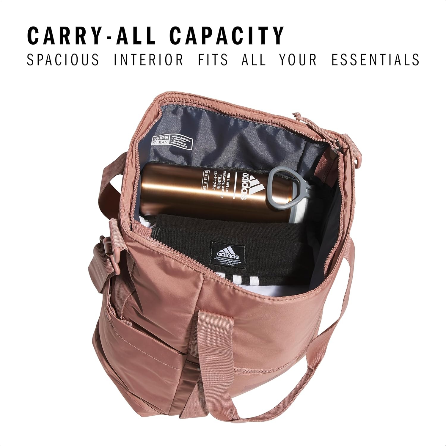 image:imageadidas All Me Tote Bag Everyday Carryall with Crossbody StrapWarm Clay Pink2