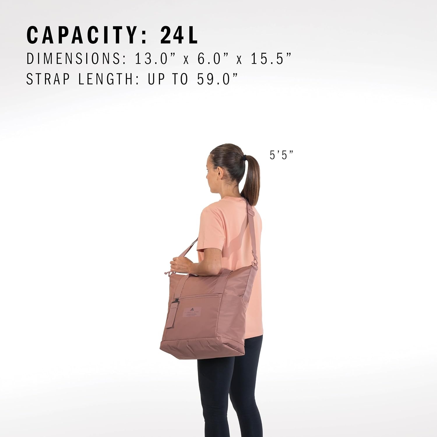 image:imageadidas All Me Tote Bag Everyday Carryall with Crossbody StrapWarm Clay Pink2