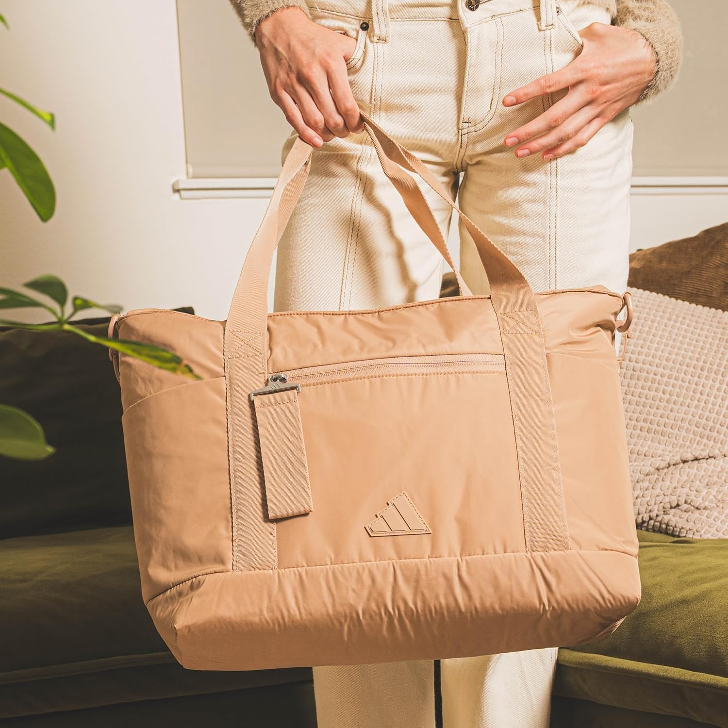 image:imageadidas All Me Tote Bag Everyday Carryall with Crossbody StrapWonder Sage Green