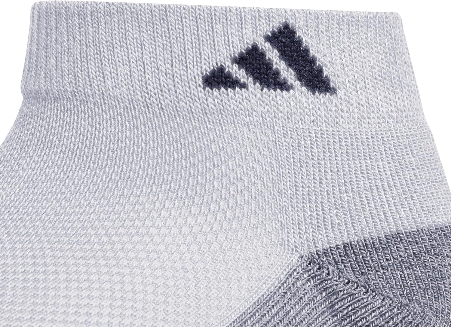 image:imageadidas Boys Cushioned Angle Stripe Low Cut Socks 6Pack Little KidBig KidAdultCool Light HeatherCollegiate NavySemi Lucid Blue