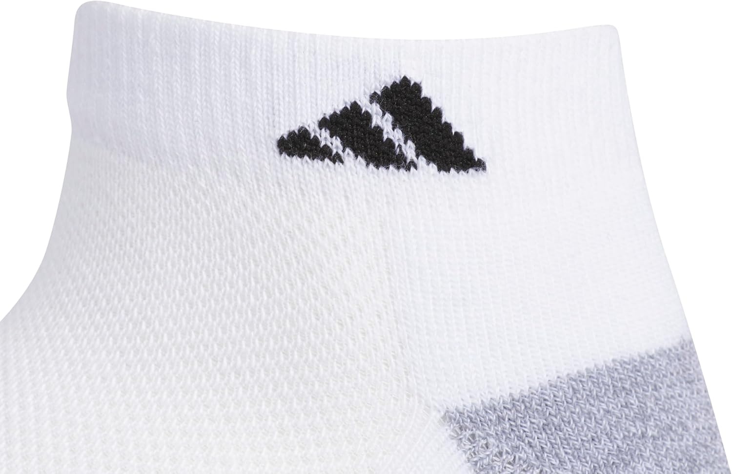 image:imageadidas Boys Cushioned Angle Stripe Low Cut Socks 6Pack Little KidBig KidAdultWhiteGreyBlack