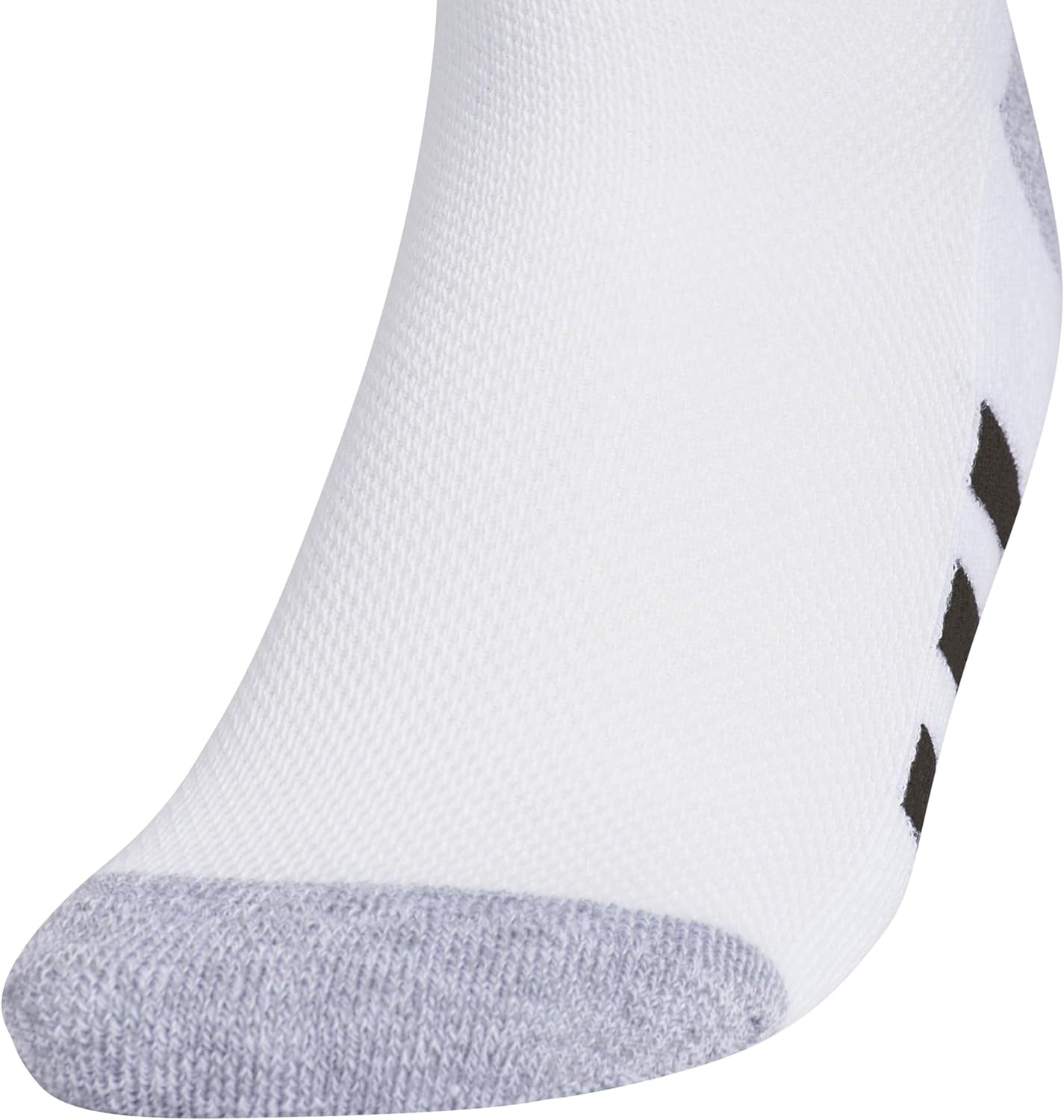 image:imageadidas Boys Cushioned Angle Stripe Low Cut Socks 6Pack Little KidBig KidAdultWhiteGreyBlack