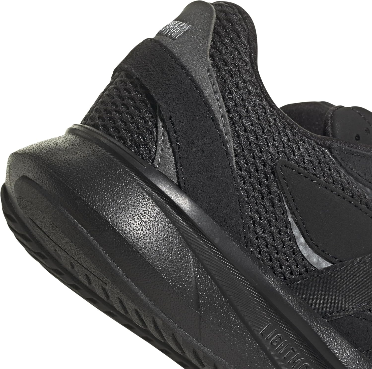 image:imageadidas Boys Lightblaze Lace Up SneakersBlackBlackIron Metallic