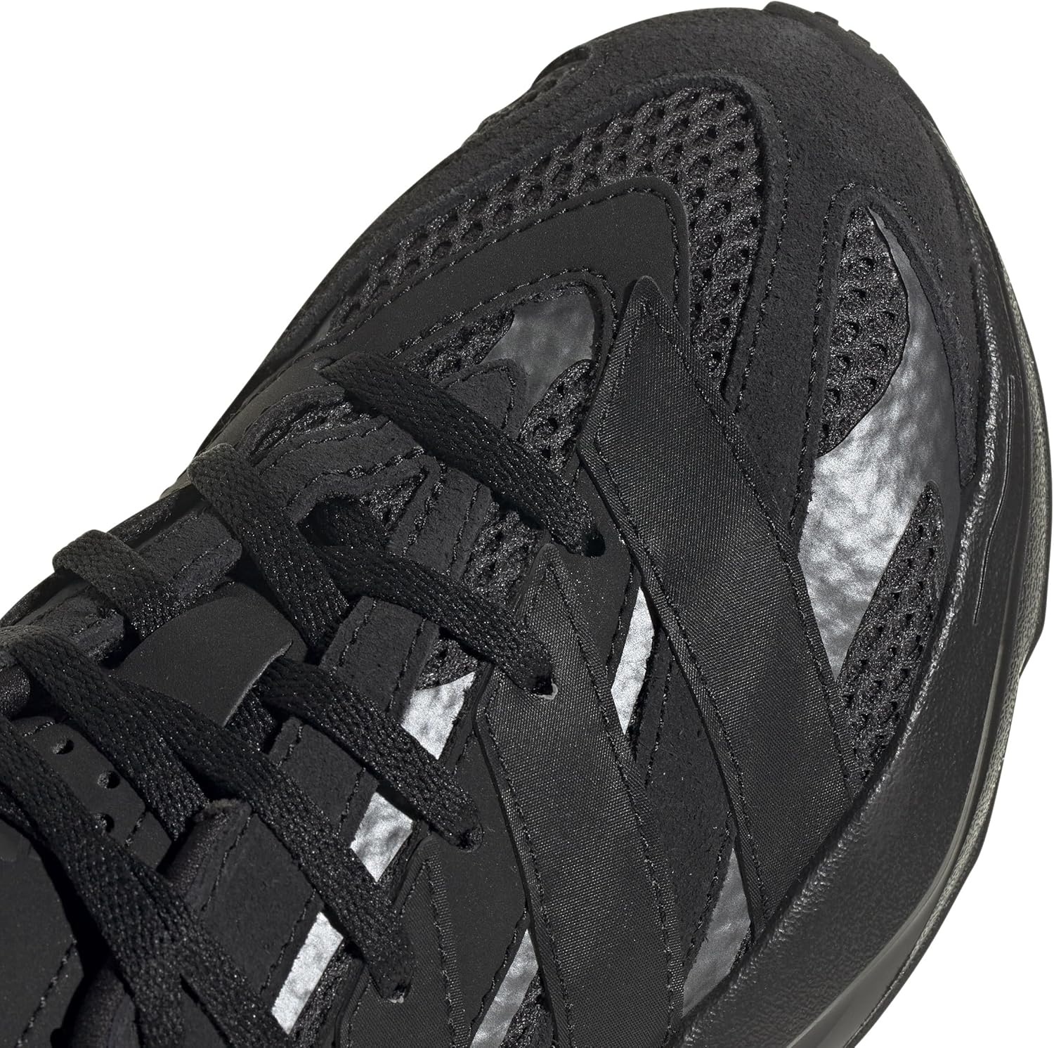 image:imageadidas Boys Lightblaze Lace Up SneakersBlackBlackIron Metallic