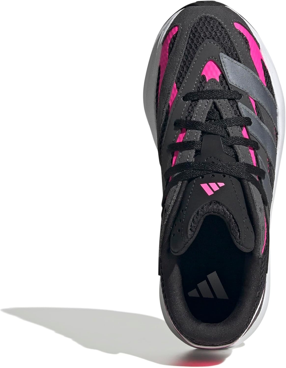 image:imageadidas Boys Lightblaze Lace Up SneakersBlackIron MetallicLucid Pink