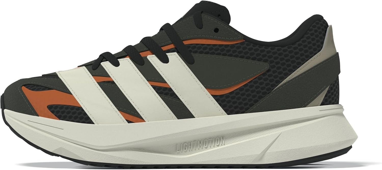 image:imageadidas Boys Lightblaze Lace Up SneakersBlackOff WhiteShadow Olive