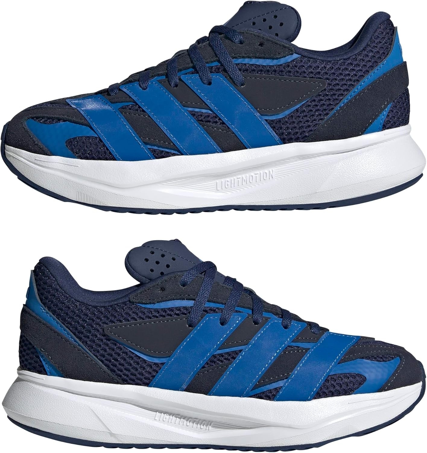 image:imageadidas Boys Lightblaze Lace Up SneakersDark BlueBright RoyalInk