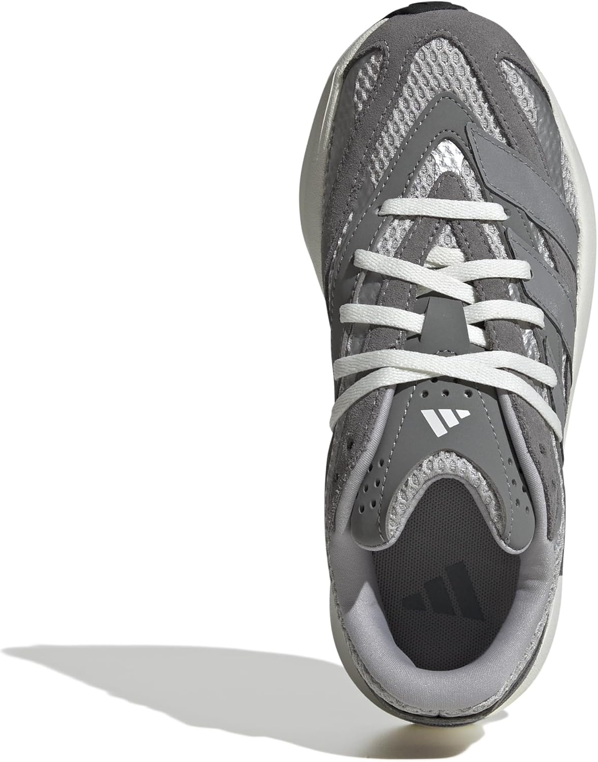 image:imageadidas Boys Lightblaze Lace Up SneakersGreyGreySilver Metallic