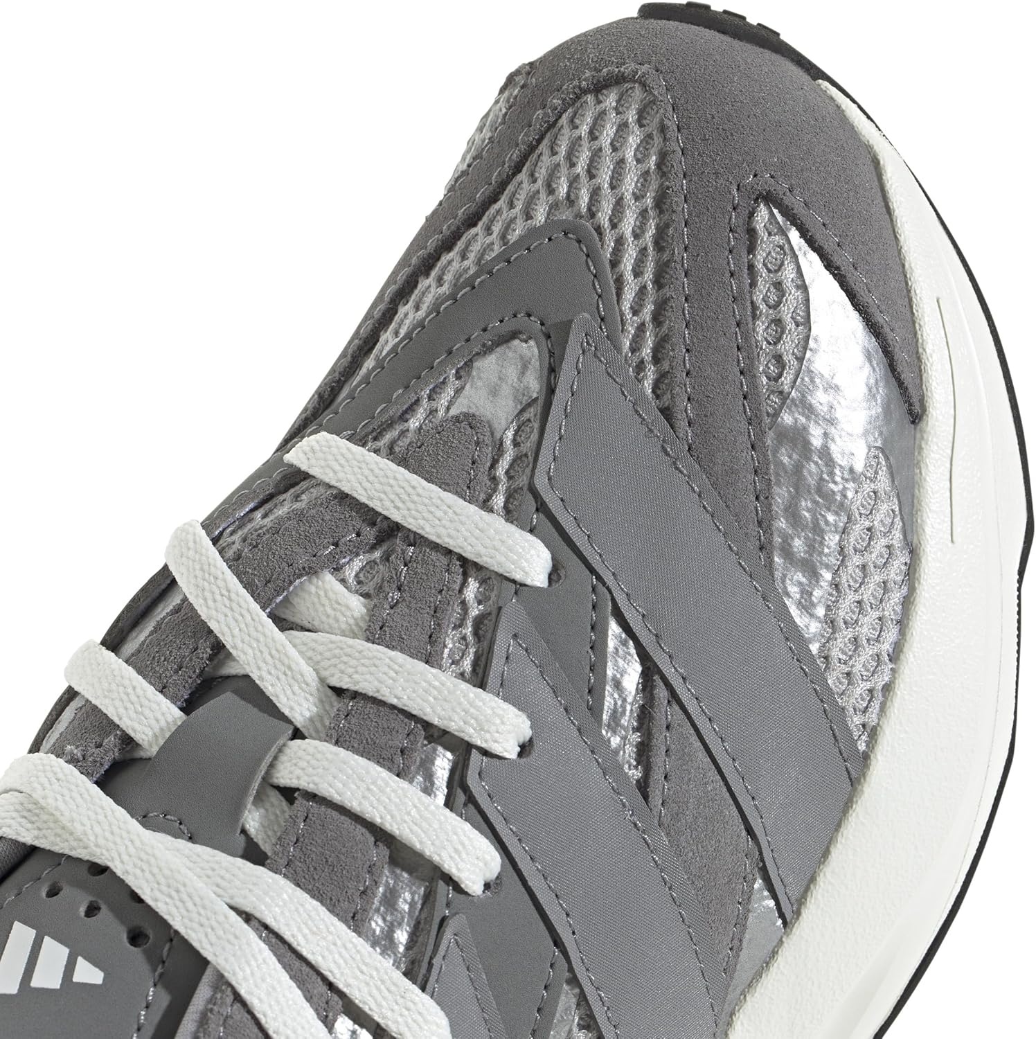 image:imageadidas Boys Lightblaze Lace Up SneakersGreyGreySilver Metallic