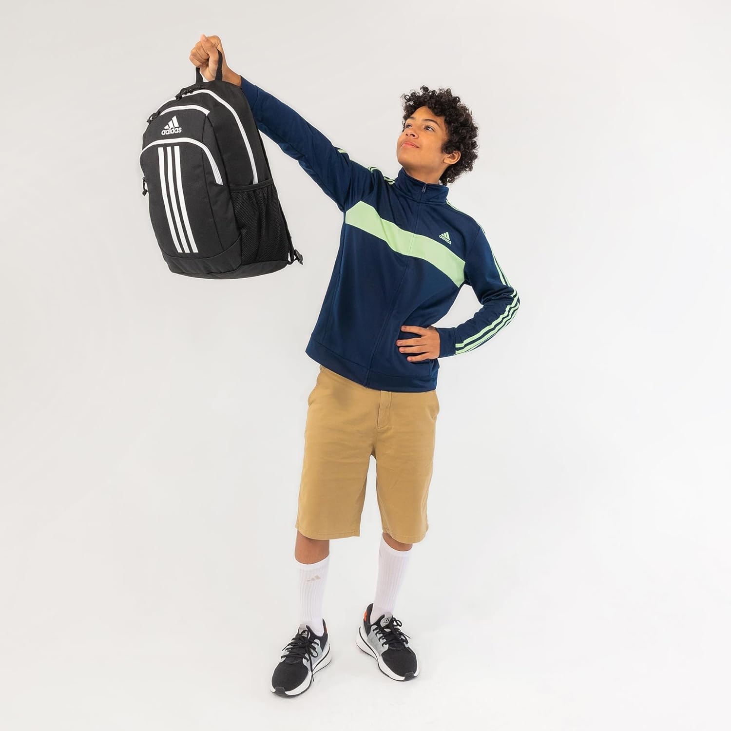 image:imageadidas Creator School Backpack for Girls amp Boys Durable BookbagBlackWhite