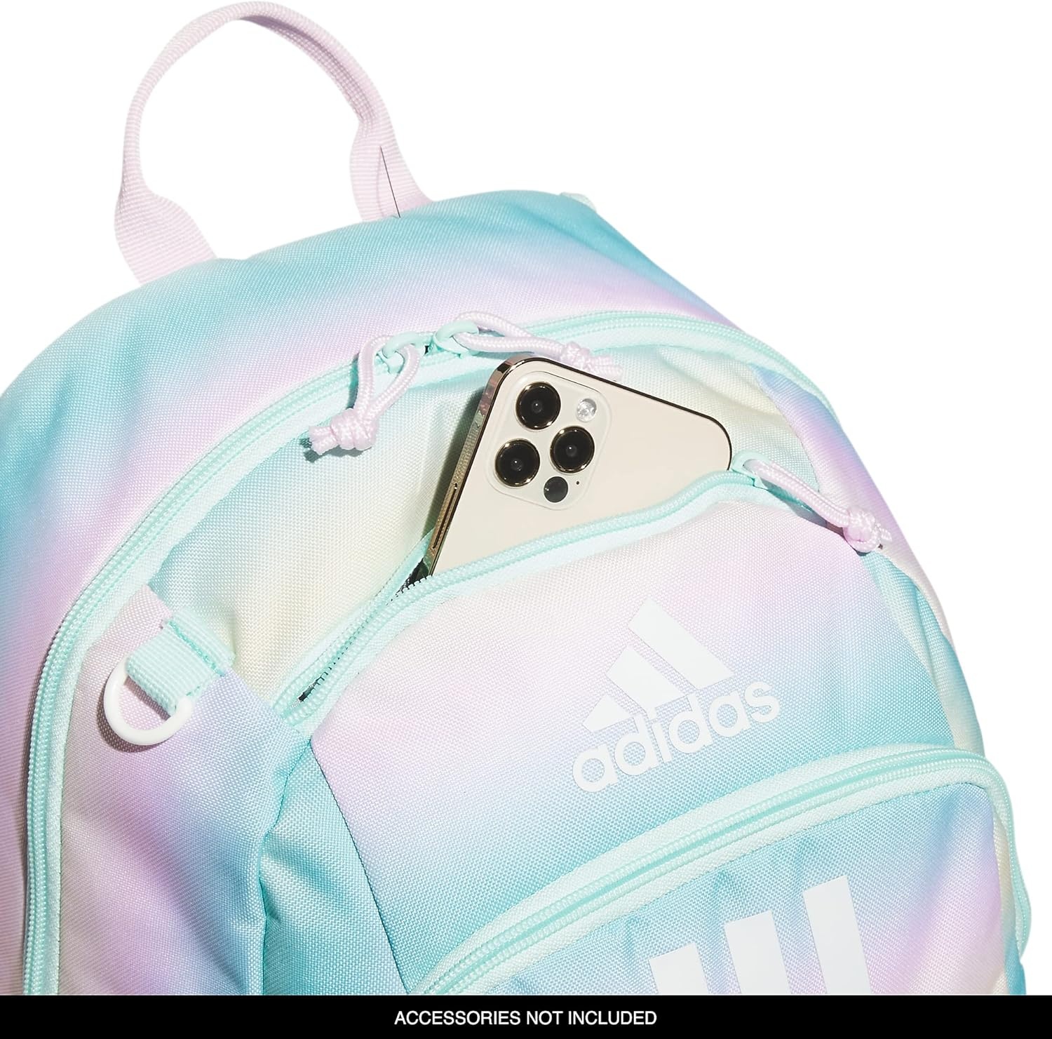 image:imageadidas Creator School Backpack for Girls amp Boys Durable BookbagGradient Flash AquaOnix GreyWhite