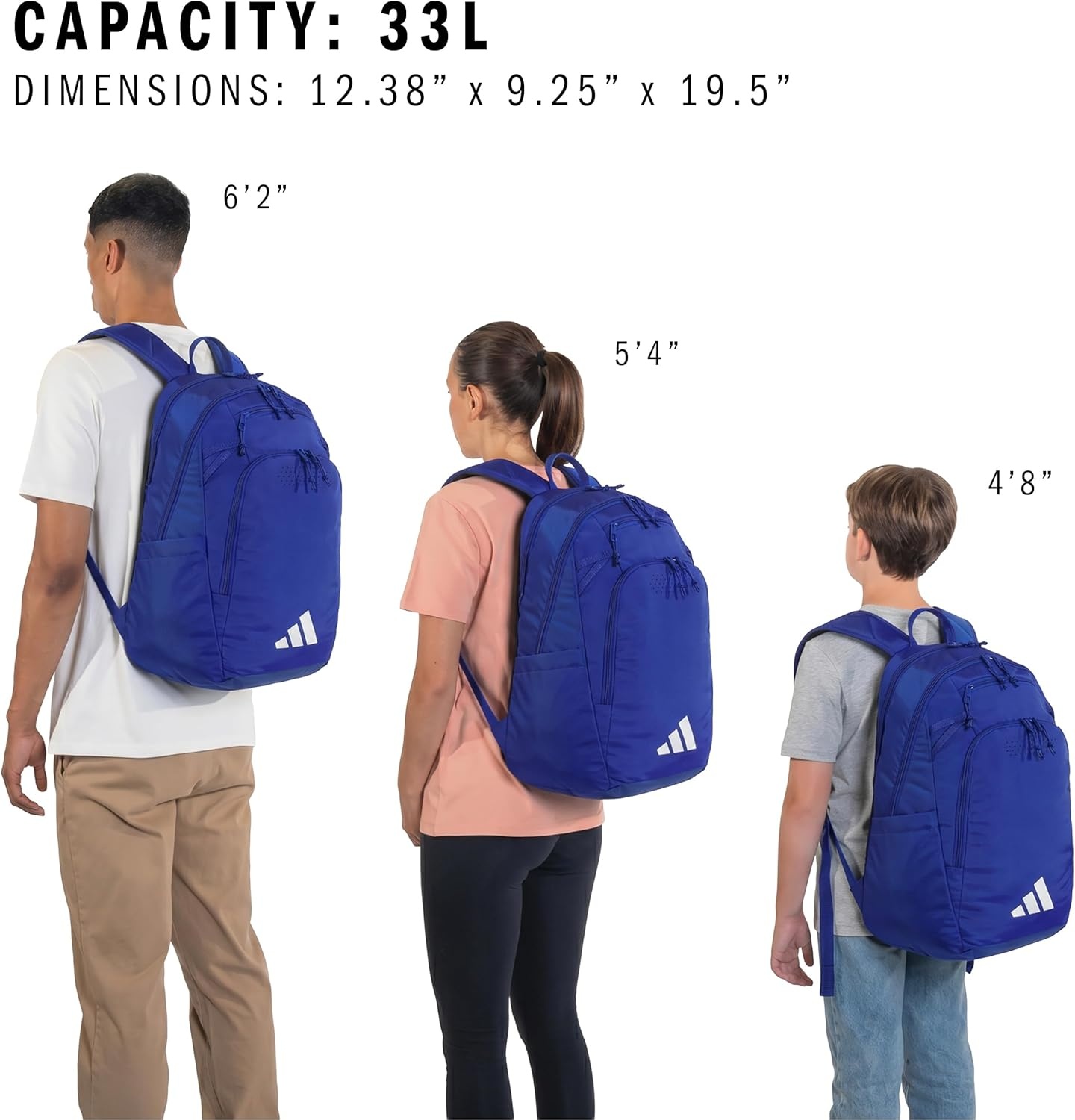 image:imageadidas Defender 5 Backpack for Sports Gym School and Travel 33LRoyal Blue