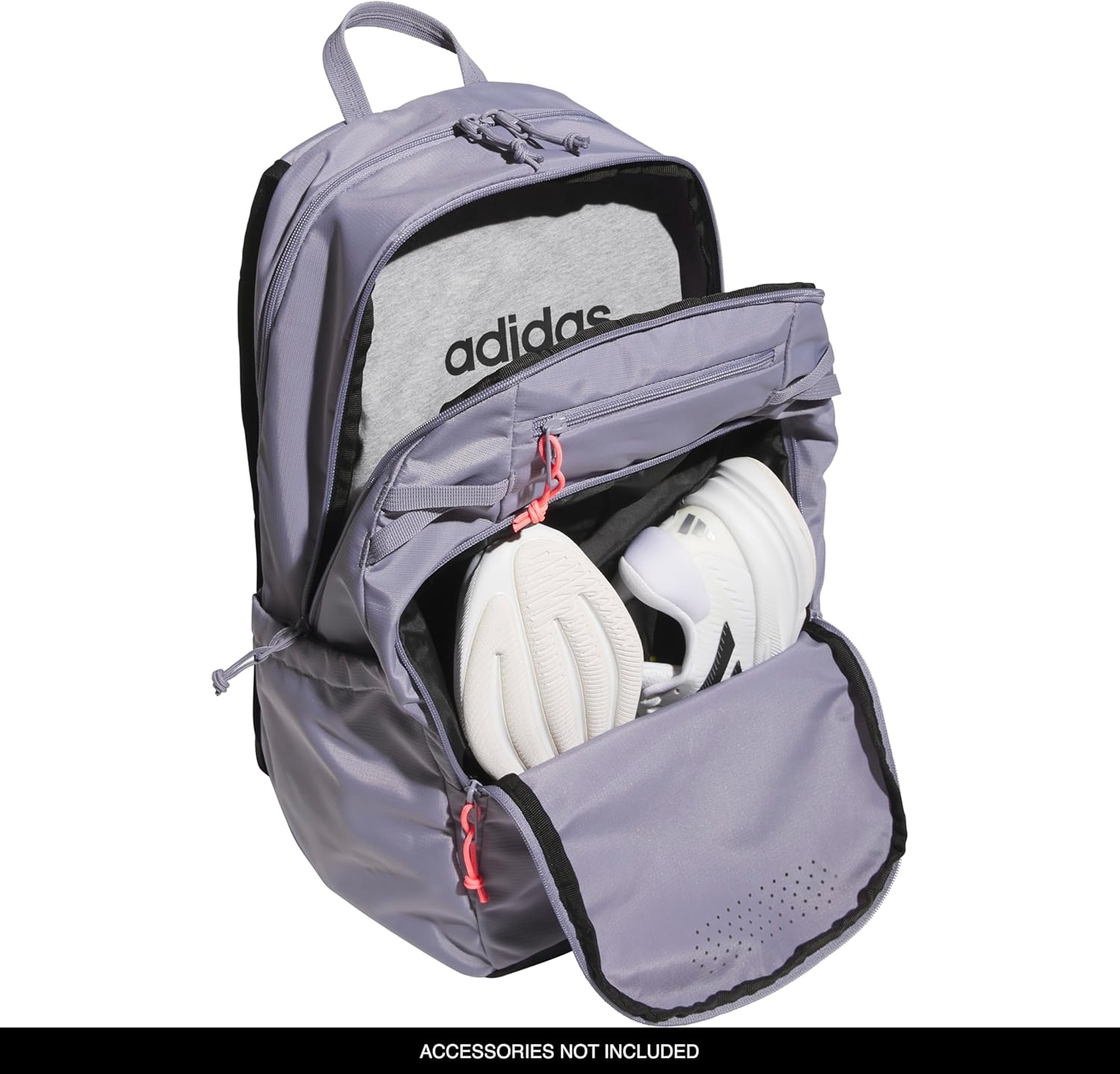 image:imageadidas Defender 5 Backpack for Sports Gym School and Travel 33LSlate GreySilver MetallicSolar Turbo Pink