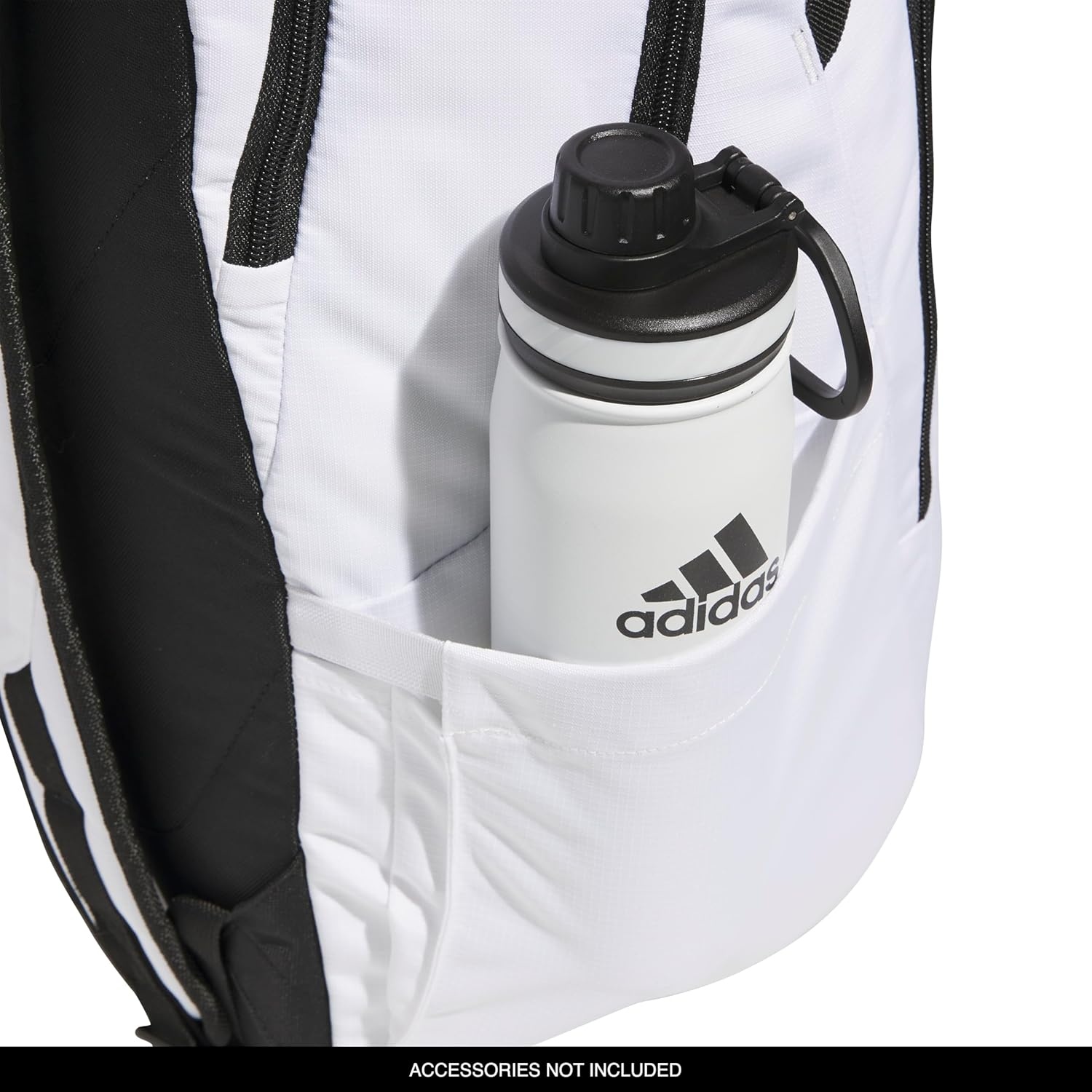 image:imageadidas Defender 5 Backpack for Sports Gym School and Travel 33LWhiteGold MetallicBlack
