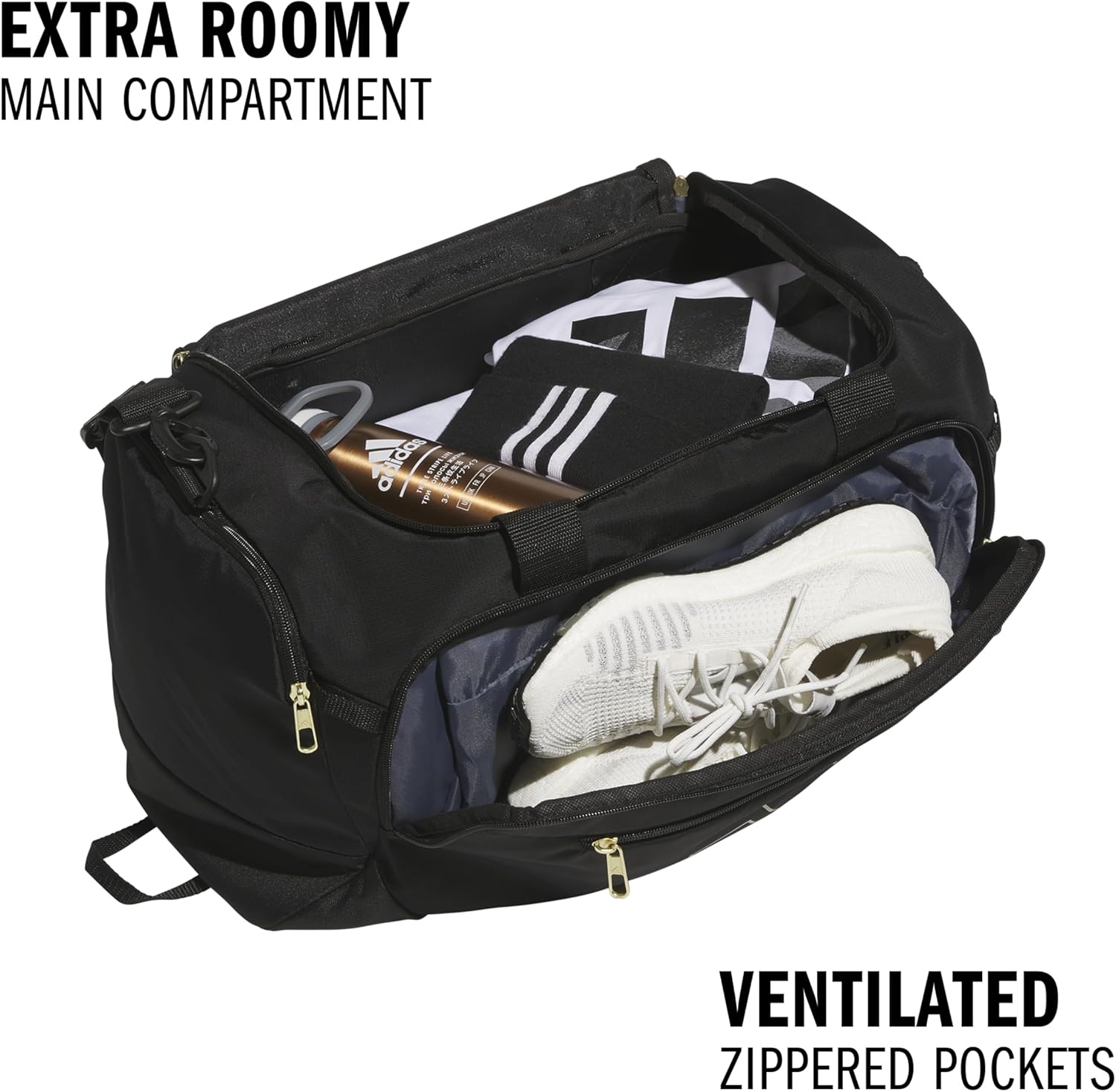 image:imageadidas Defender 5 Duffel Bag Premium Duffle for Sports Gym amp TravelBlack