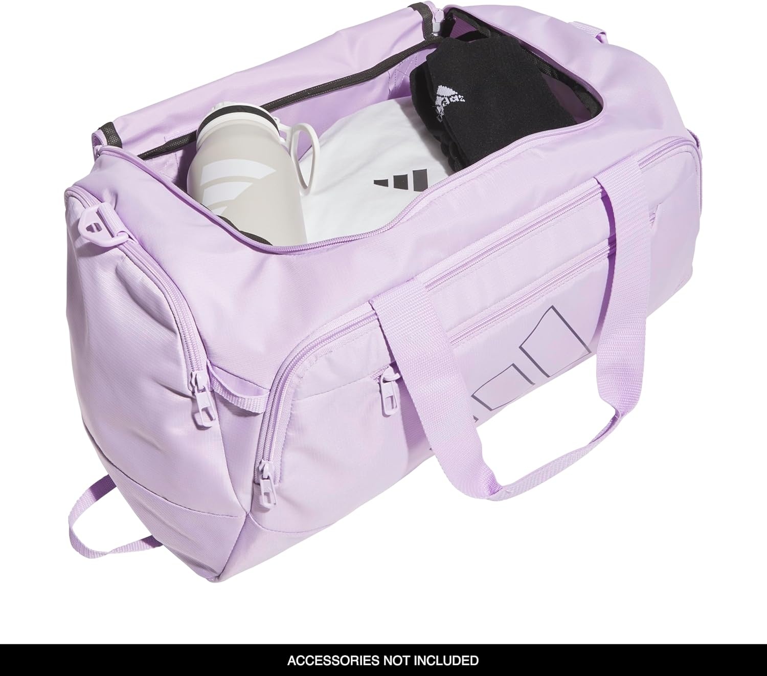 image:imageadidas Defender 5 Duffel Bag Premium Duffle for Sports Gym amp TravelPowder Plum PurpleAurora Plum Purple