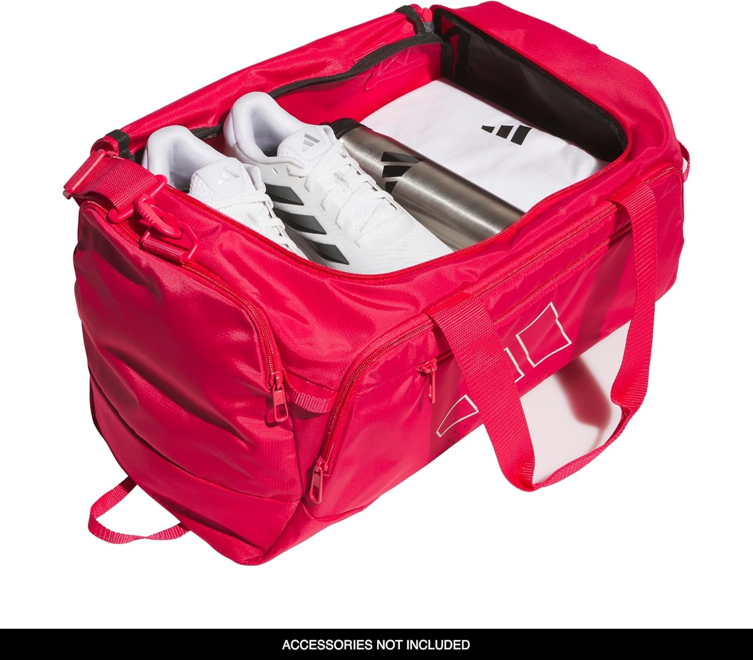 image:imageadidas Defender 5 Duffel Bag Premium Duffle for Sports Gym amp TravelPower PinkWhite
