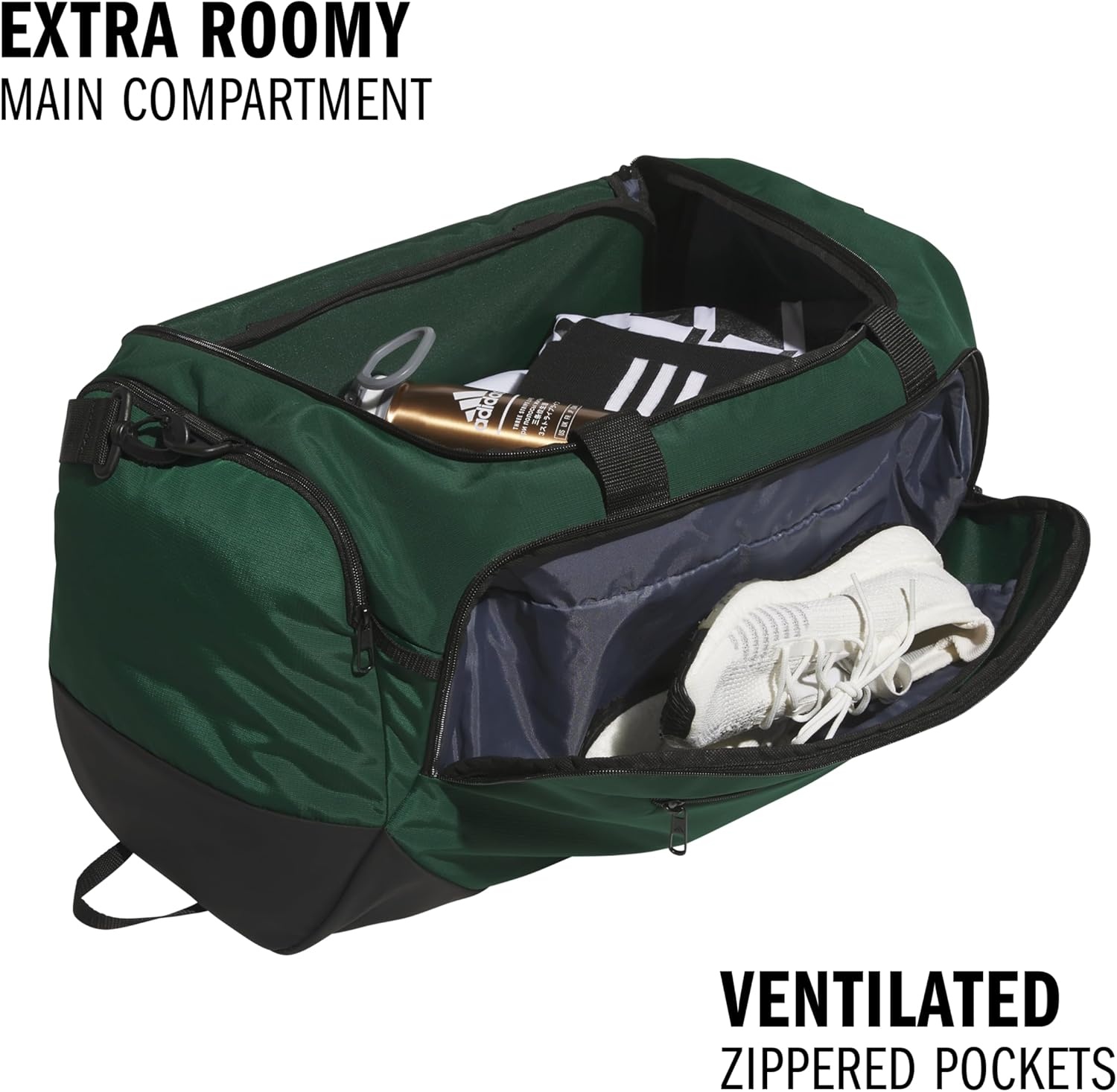 image:imageadidas Defender 5 Duffel Bag Premium Duffle for Sports Gym amp TravelTeam Dark Green