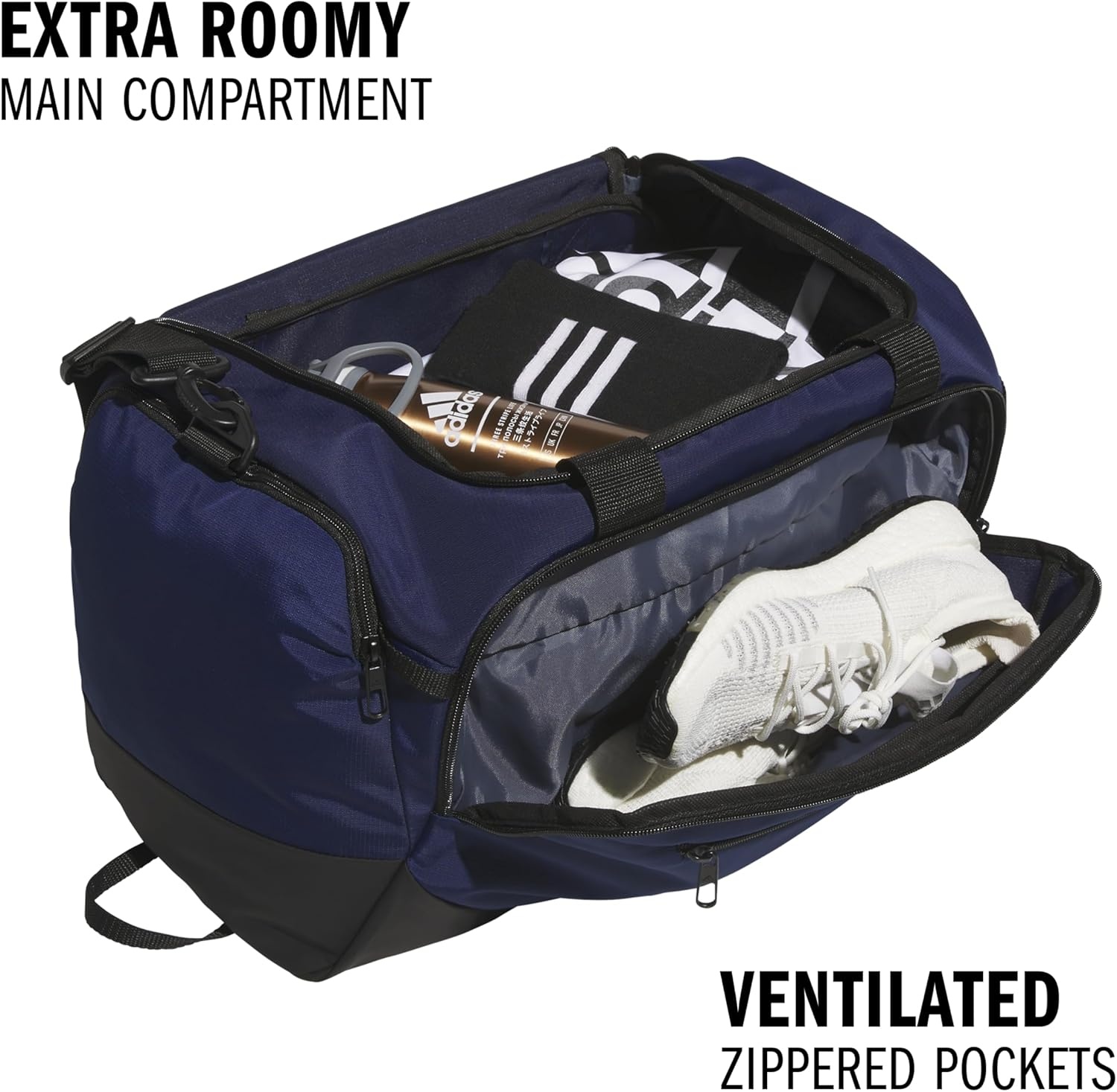 image:imageadidas Defender 5 Duffel Bag Premium Duffle for Sports Gym amp TravelTeam Navy Blue 2