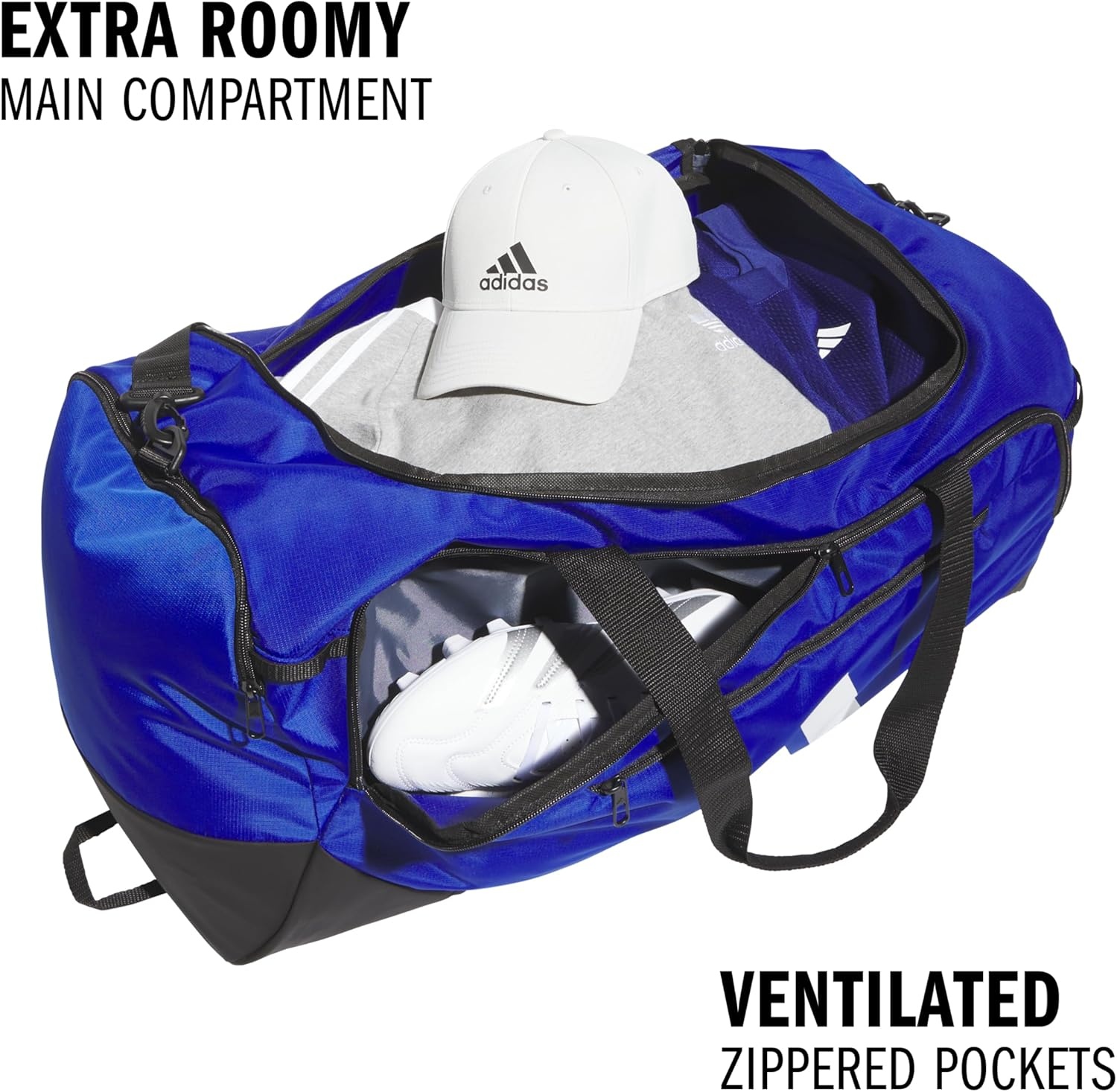 image:imageadidas Defender 5 Duffel Bag Premium Duffle for Sports Gym amp TravelTeam Royal Blue