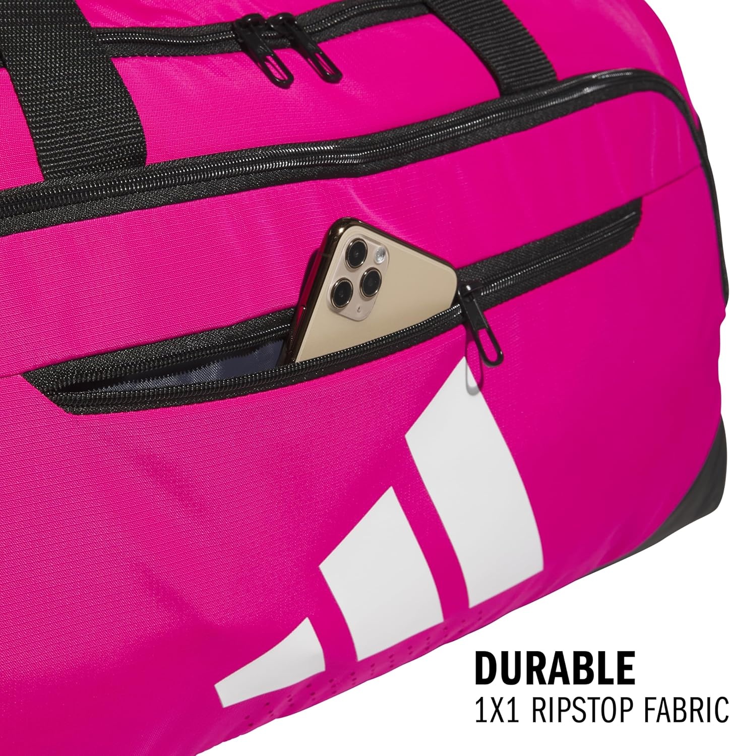 image:imageadidas Defender 5 Duffel Bag Premium Duffle for Sports Gym amp TravelTeam Shock Pink 2
